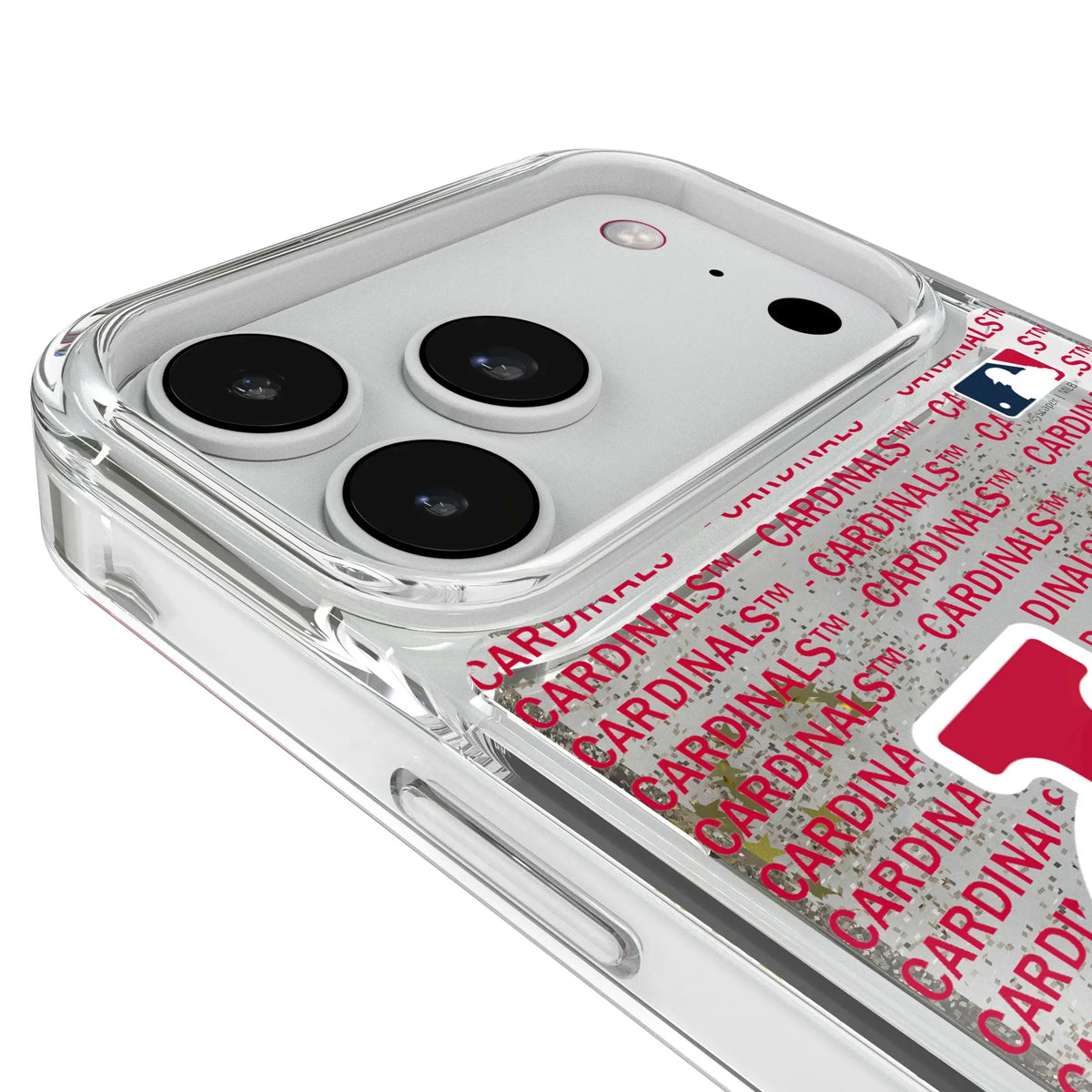 St Louis Cardinals Text Backdrop iPhone Glitter Phone Case for Apple iPhone - Detail#Device_iPhone 18 Pro Max