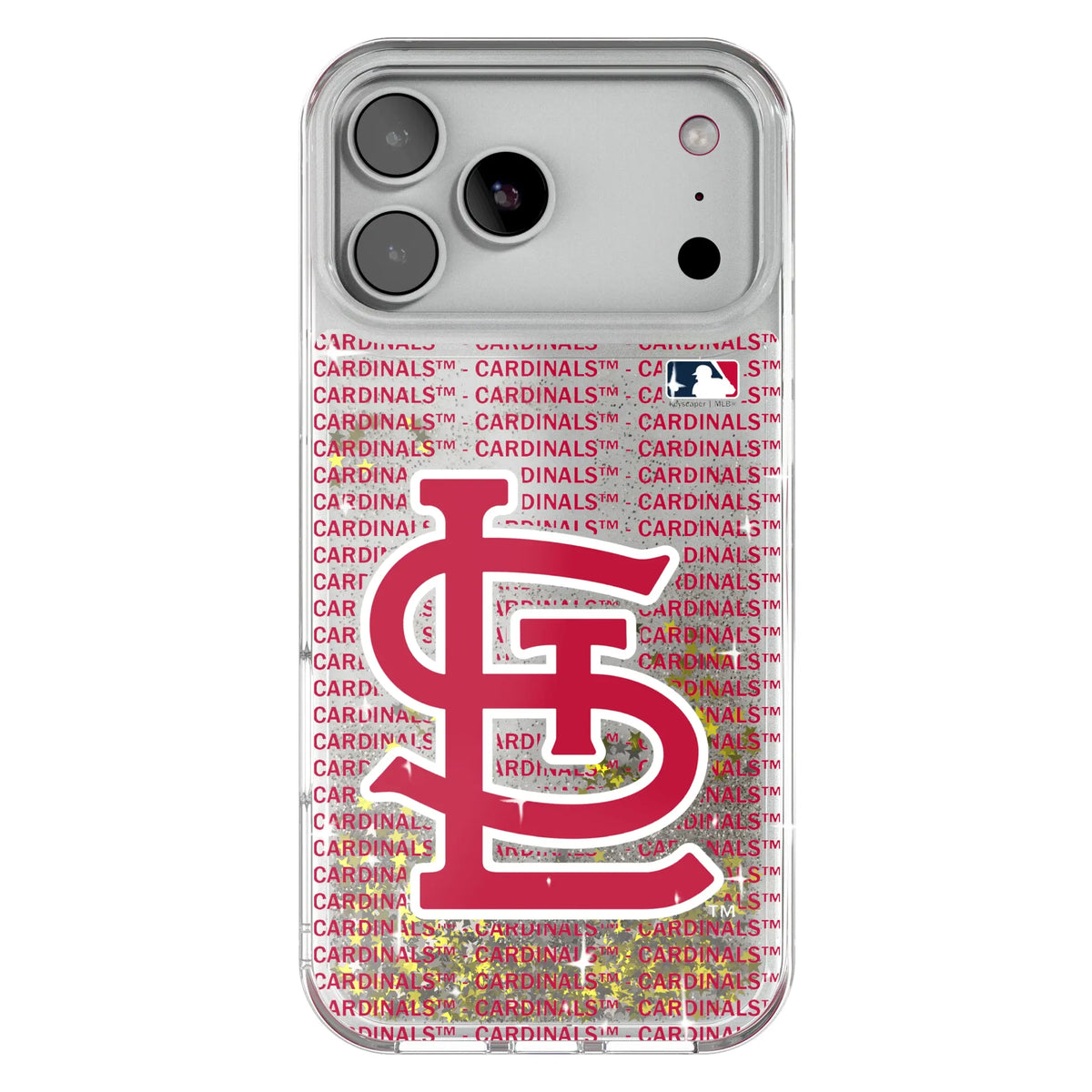 St Louis Cardinals Text Backdrop Glitter Phone Case for Apple iPhone
