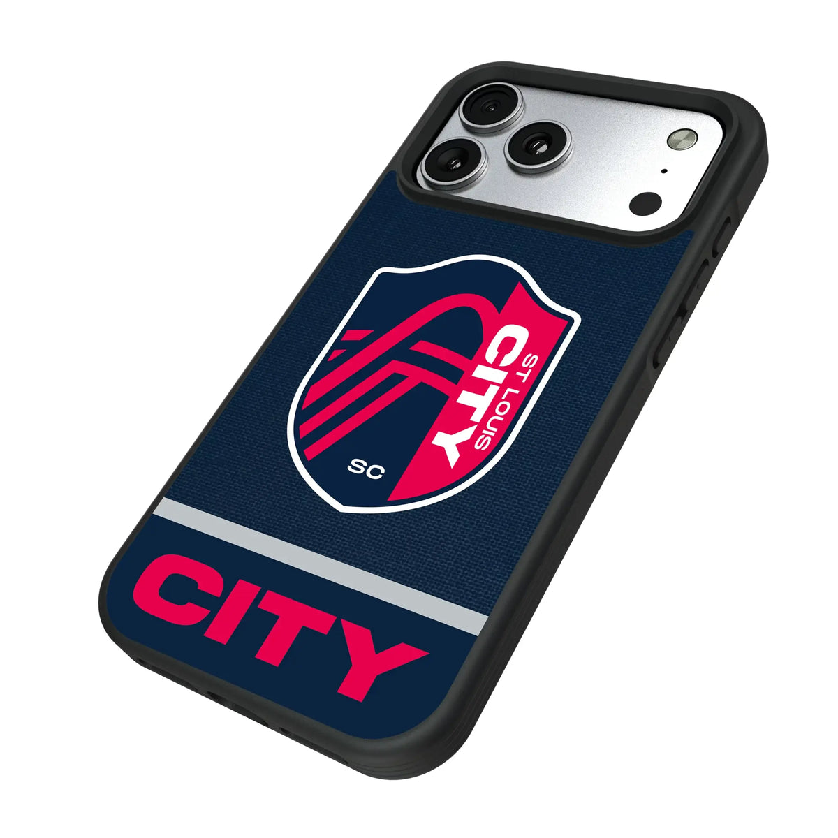 St. Louis CITY SC Endzone Solid iPhone Bump Phone Case for Apple iPhone - Isometric View#Device_iPhone 17 Pro Max
