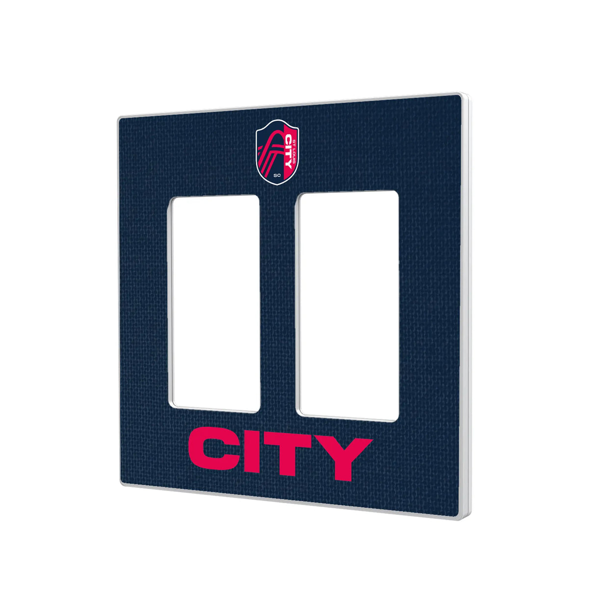 St. Louis CITY SC Solid Hidden-Screw Light Switch Plate#Style_Double Rocker
