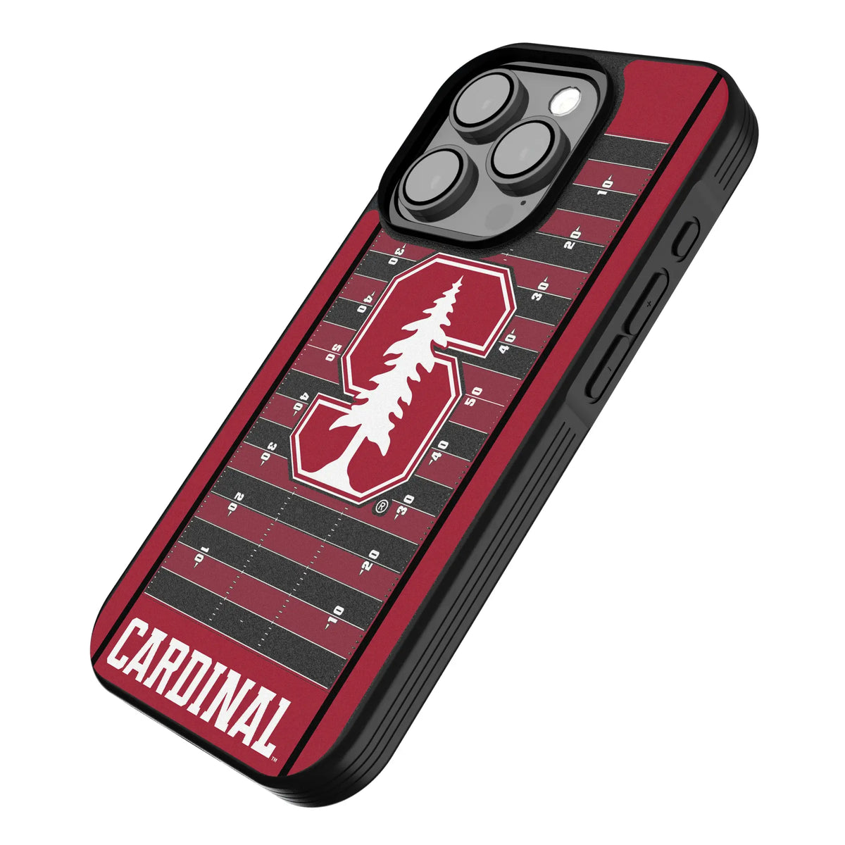 Stanford University Cardinal Field iPhone Bump Phone Case for Apple iPhone - Isometric View