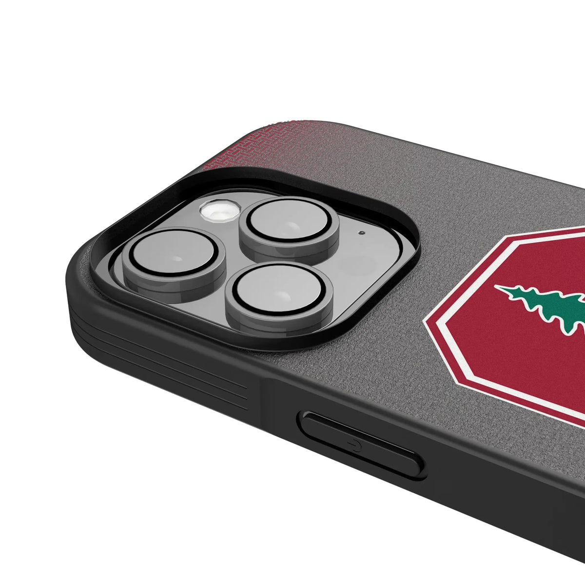 Stanford University Cardinal Linen iPhone Bump Phone Case for Apple iPhone - Detail