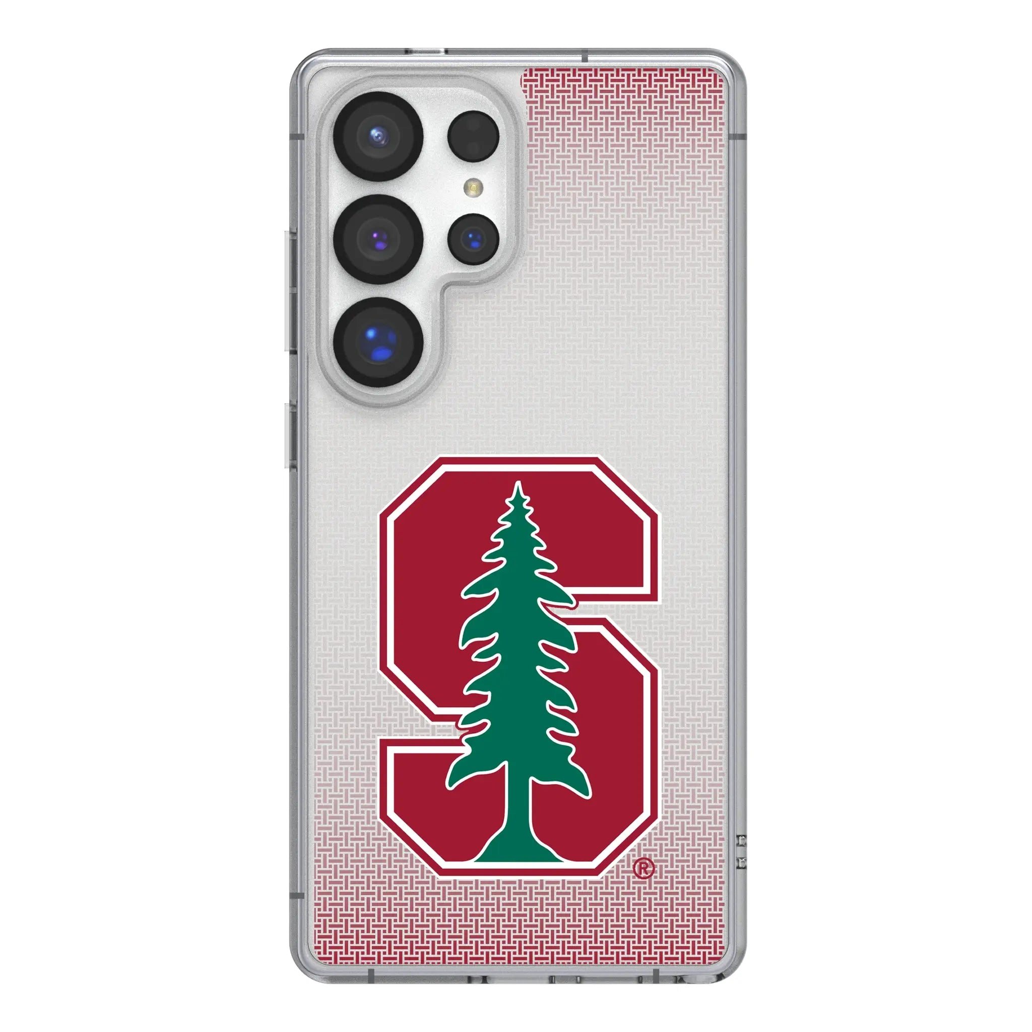 Stanford University Cardinal Linen Galaxy Clear Phone Case for Samsung Galaxy#Device_Galaxy S25 Ultra