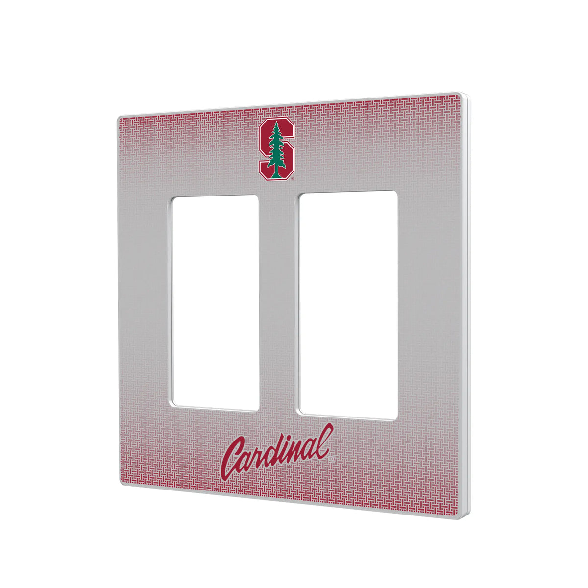 Stanford University Cardinal Linen Hidden-Screw Light Switch Plate#Style_Double Rocker