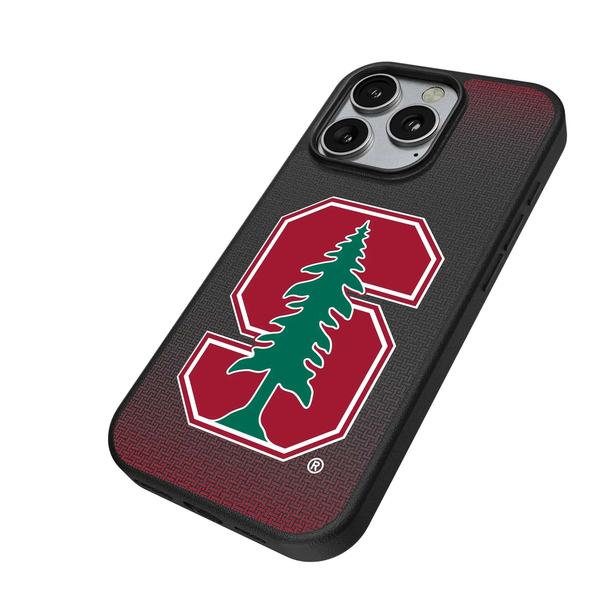 Stanford University Cardinal Linen iPhone MagSafe Compatible Phone Case for Apple iPhone - Isometric View