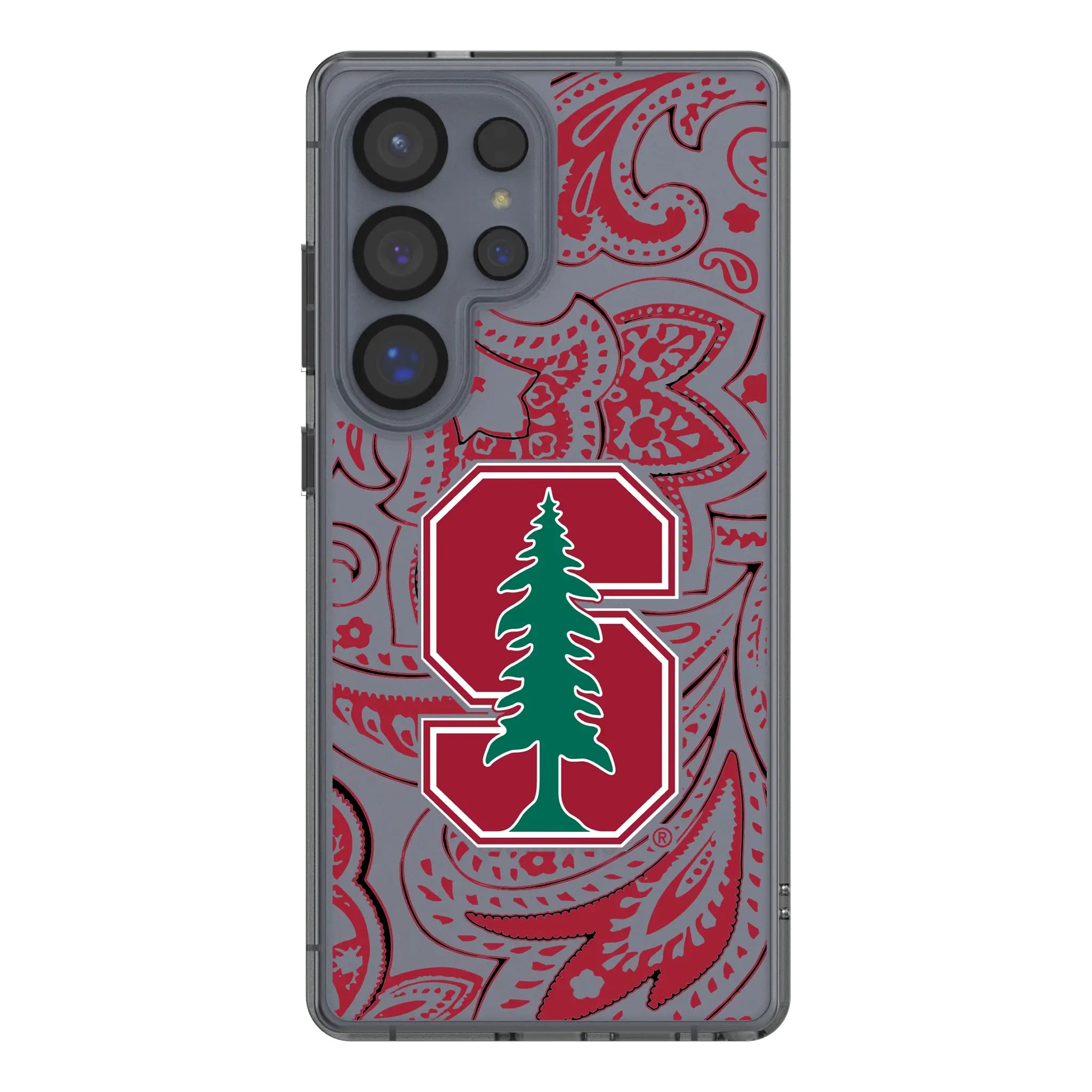 Stanford University Cardinal Paisley Galaxy Clear Phone Case for Samsung Galaxy#Device_Galaxy S25 Ultra