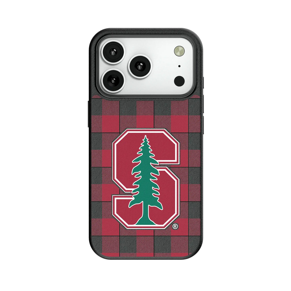 Stanford University Cardinal Plaid MagSafe Compatible Phone Case for Apple iPhone