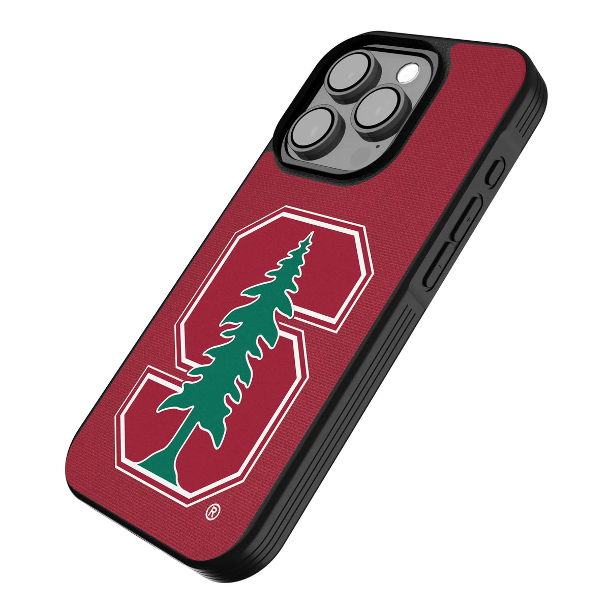 Stanford University Cardinal Solid iPhone Bump Phone Case for Apple iPhone - Isometric View
