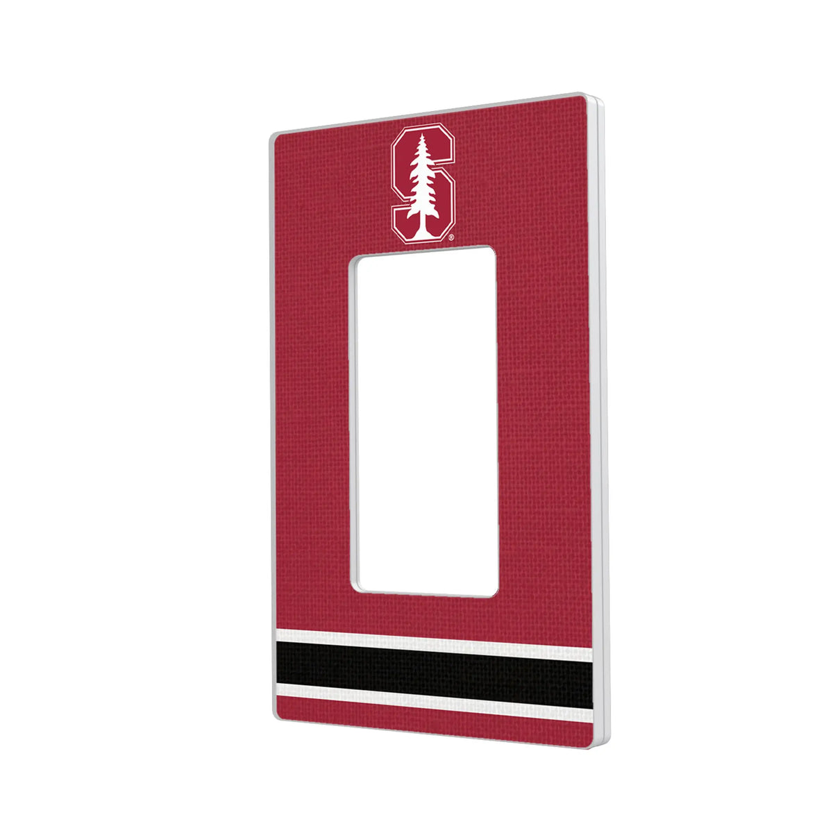 Stanford University Cardinal Stripe Hidden-Screw Light Switch Plate#Style_Single Rocker