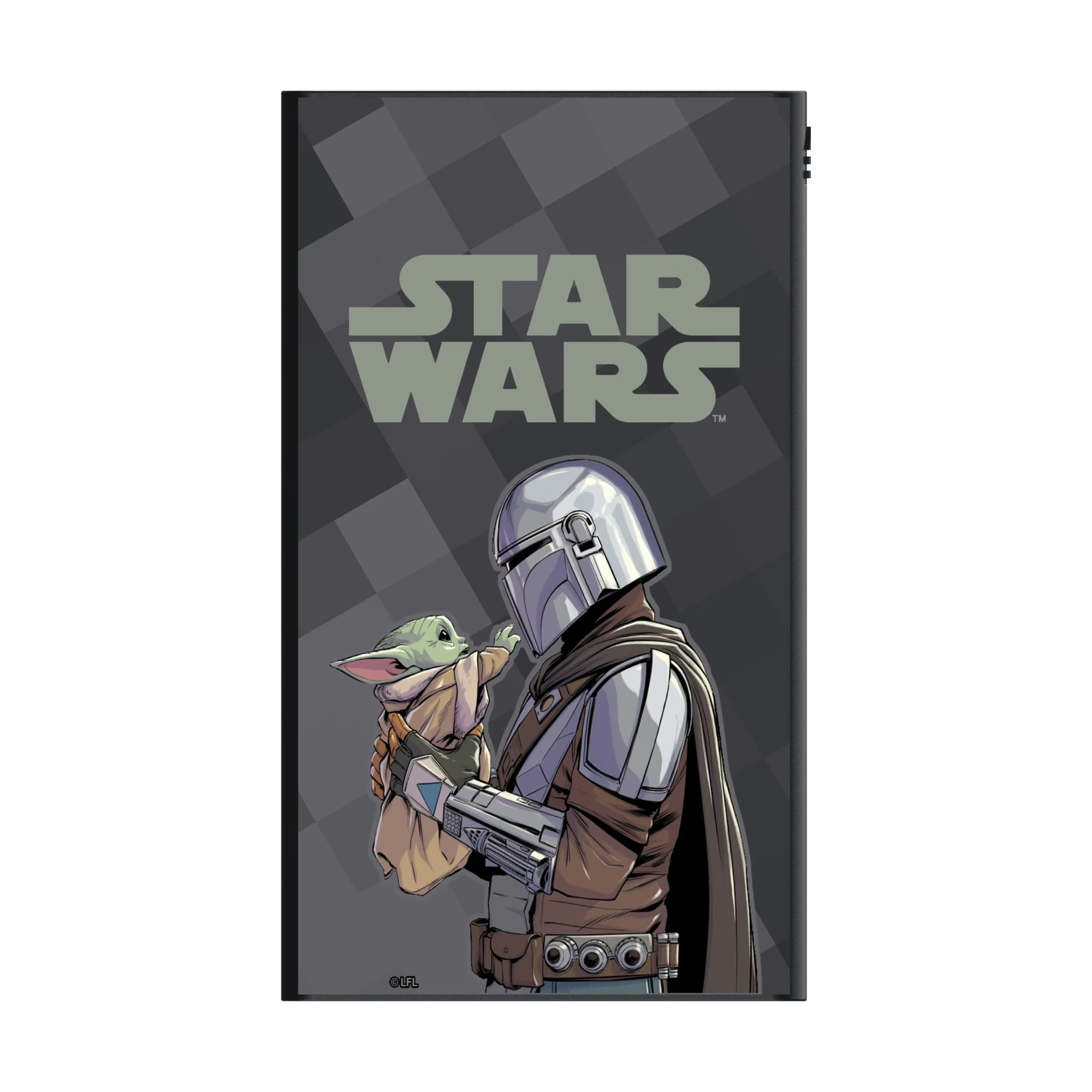 Star Wars: The Mandalorian Grogu and Din Djarin Color Block 5000mAh Flat Powerbank