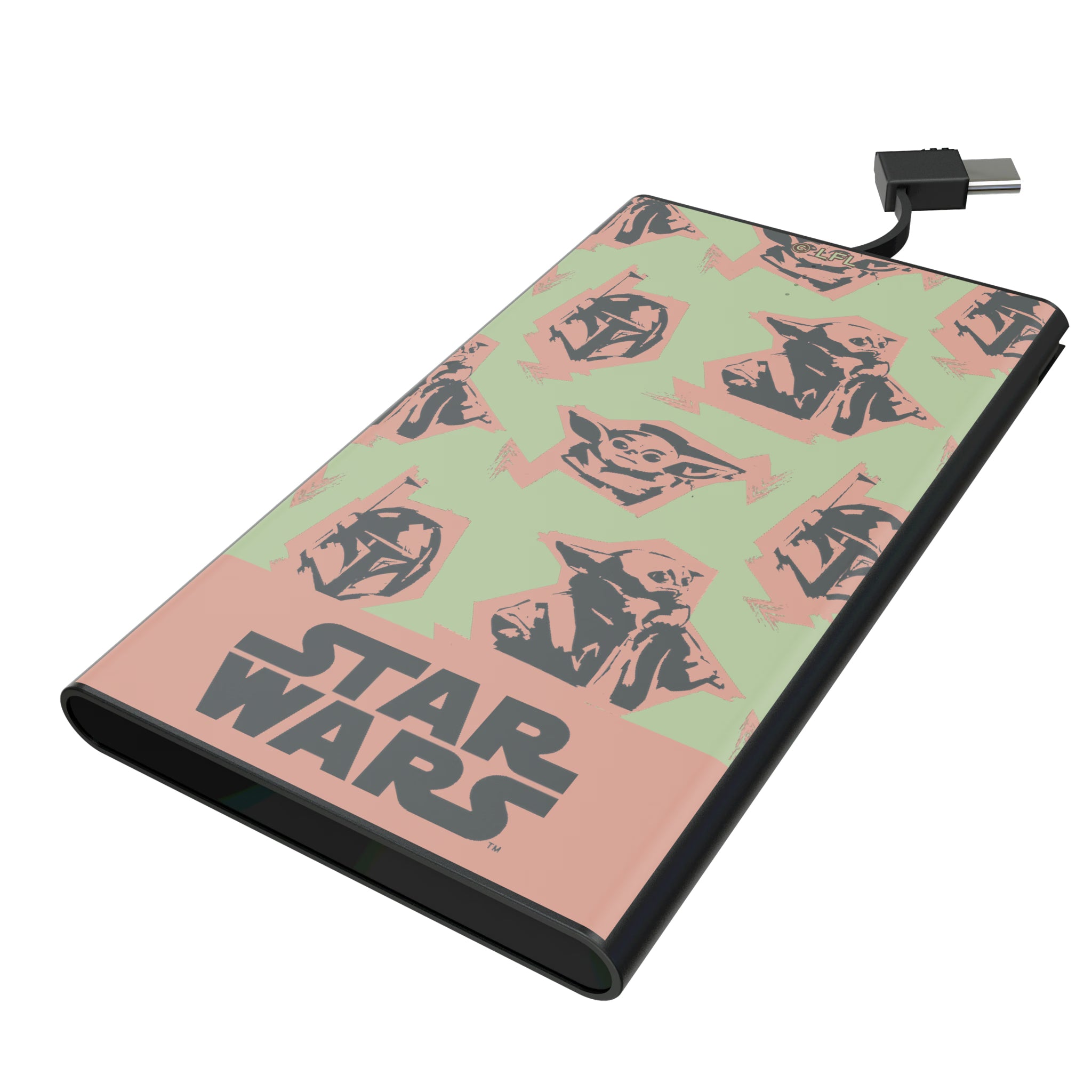 Star Wars: The Mandalorian Grogu Pattern 5000mAh Flat Powerbank