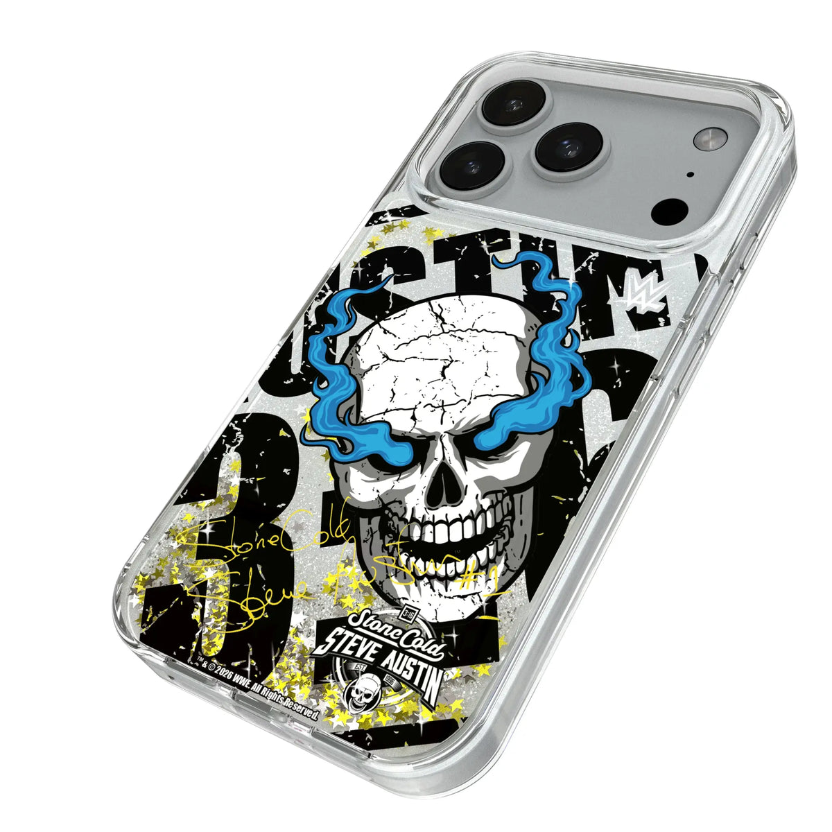 Stone Cold Steve Austin Impact iPhone Glitter Phone Case for Apple iPhone - Isometric View#Device_iPhone 18 Pro