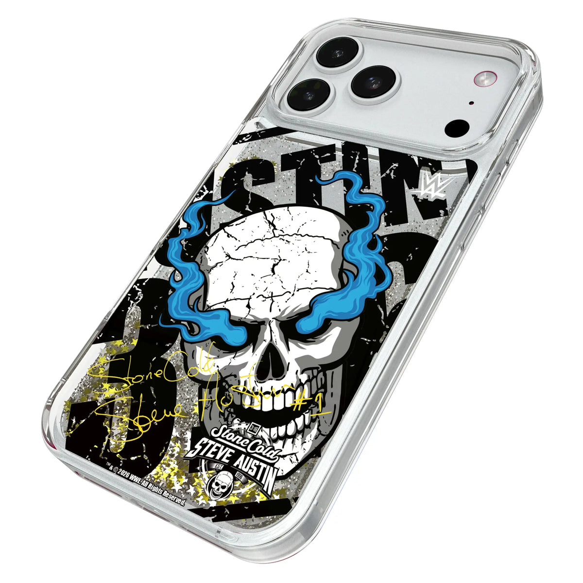 Stone Cold Steve Austin Impact iPhone Glitter Phone Case for Apple iPhone - Isometric View#Device_iPhone 18 Pro Max