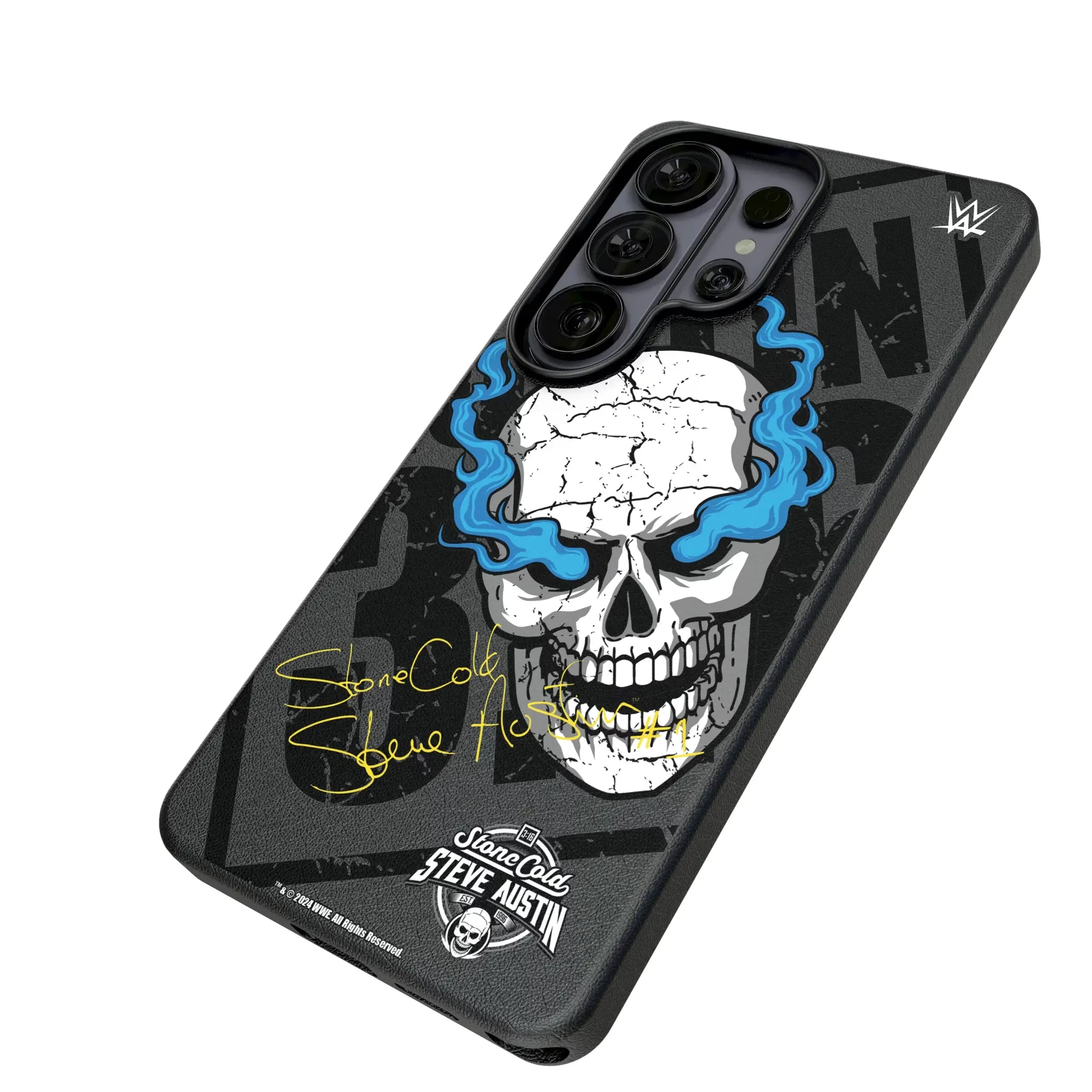 Stone Cold Steve Austin Impact Galaxy MagSafe Compatible Phone Case for Samsung Galaxy - Isometric View#Device_Galaxy S26 Ultra