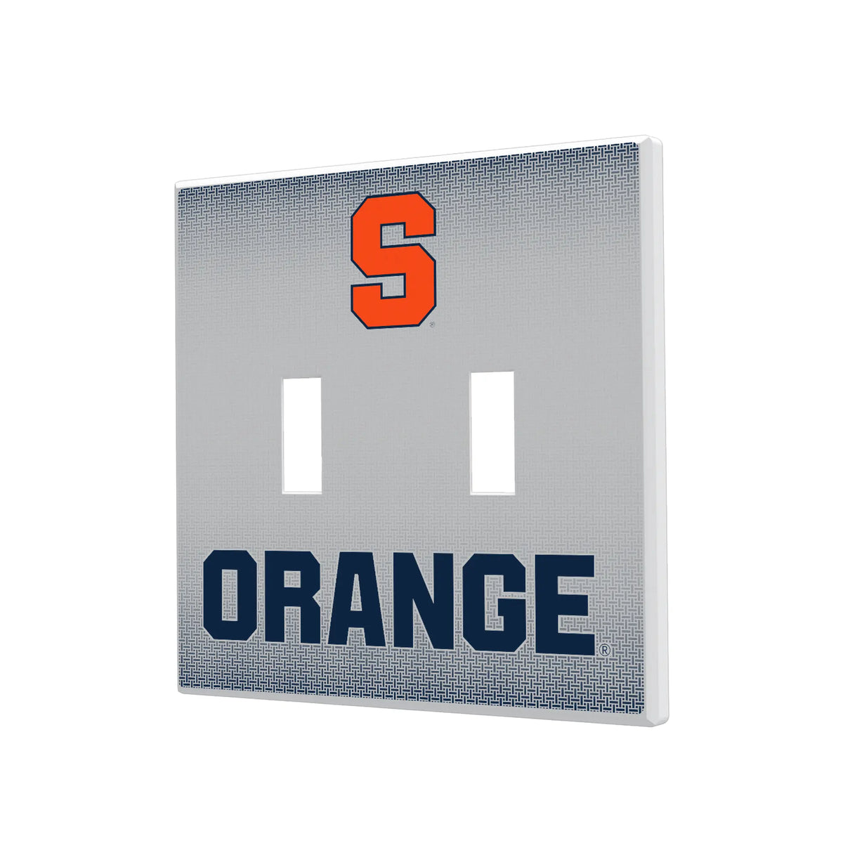 Syracuse University Orange Linen Hidden-Screw Light Switch Plate#Style_Double Toggle
