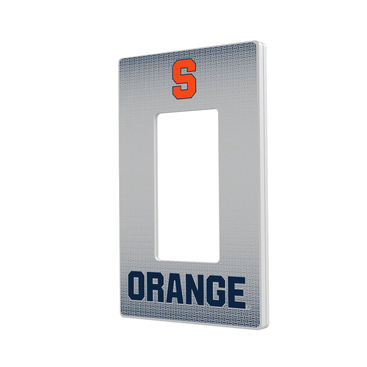 Syracuse University Orange Linen Hidden-Screw Light Switch Plate#Style_Single Rocker