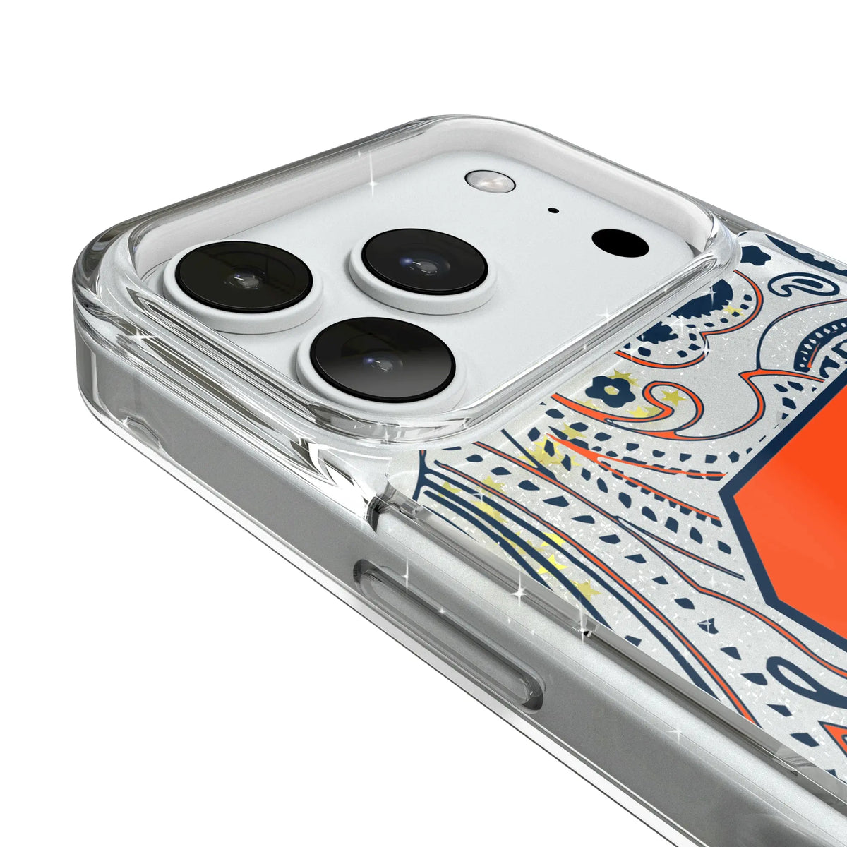 Syracuse University Orange Paisley iPhone Glitter Phone Case for Apple iPhone - Detail#Device_iPhone 18 Pro