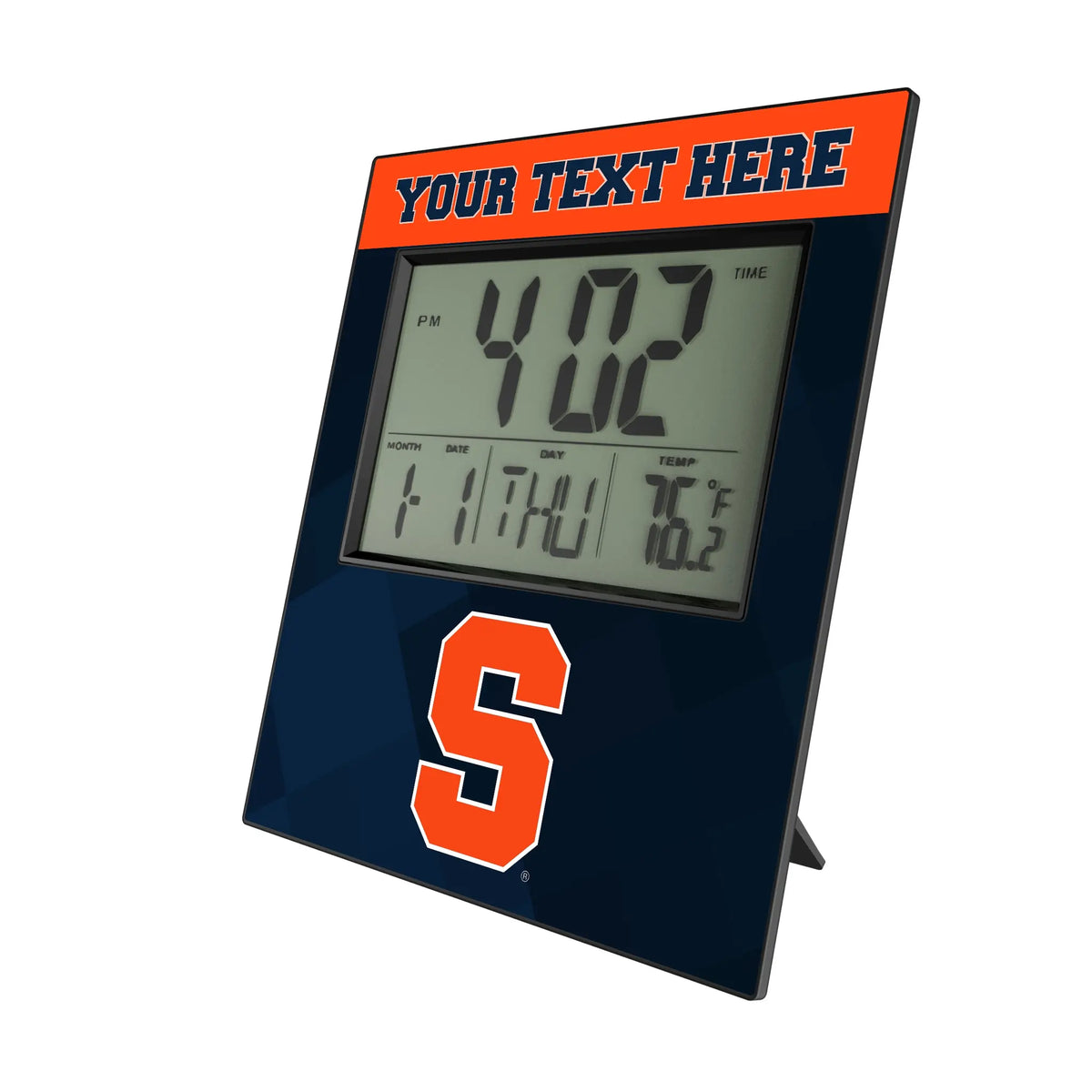 Syracuse University Orange Personalized Color Block Wall Clock