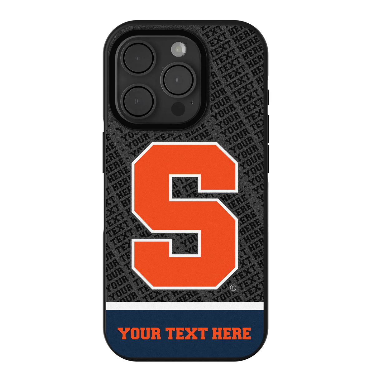 Syracuse University Orange Personalized EndZone Plus iPhone Bump Phone Case for Apple iPhone