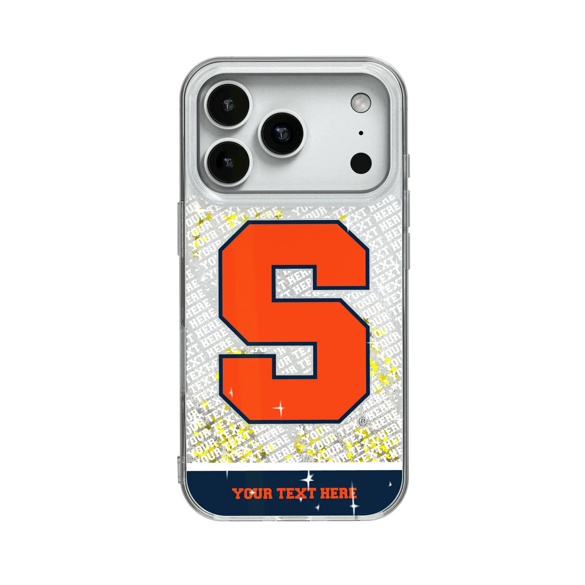 Syracuse University Orange Personalized EndZone Plus Glitter Phone Case for Apple iPhone