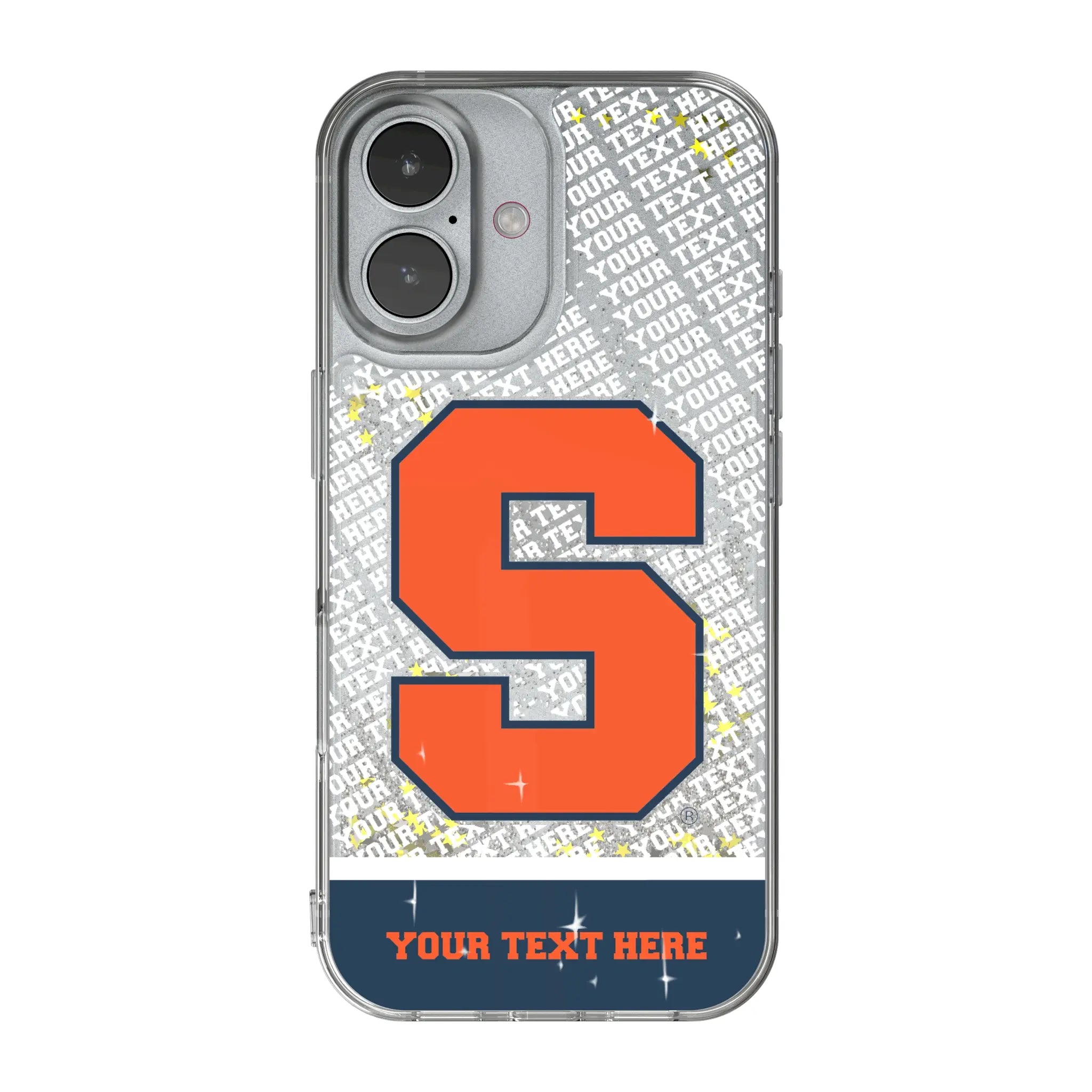 Syracuse University Orange Personalized EndZone Plus iPhone Glitter Phone Case for Apple iPhone