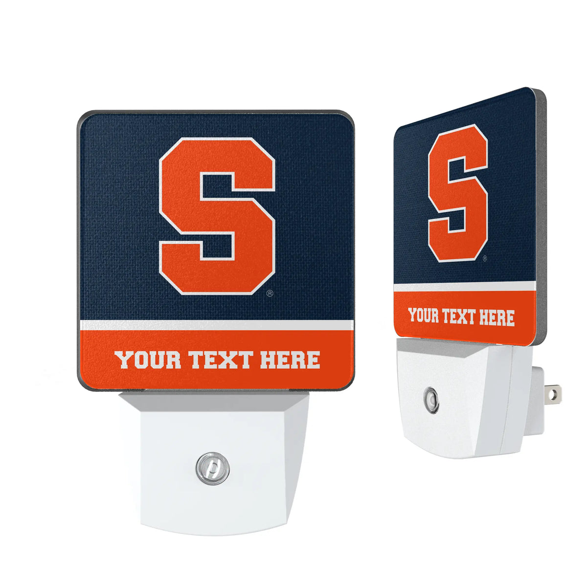 Syracuse University Orange Personalized Endzone Solid Night Light 2-Pack