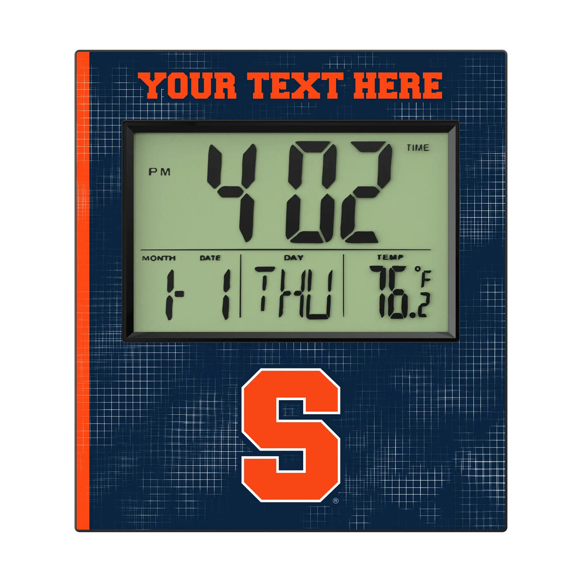 Syracuse University Orange Personalized Hatch Wall Clock