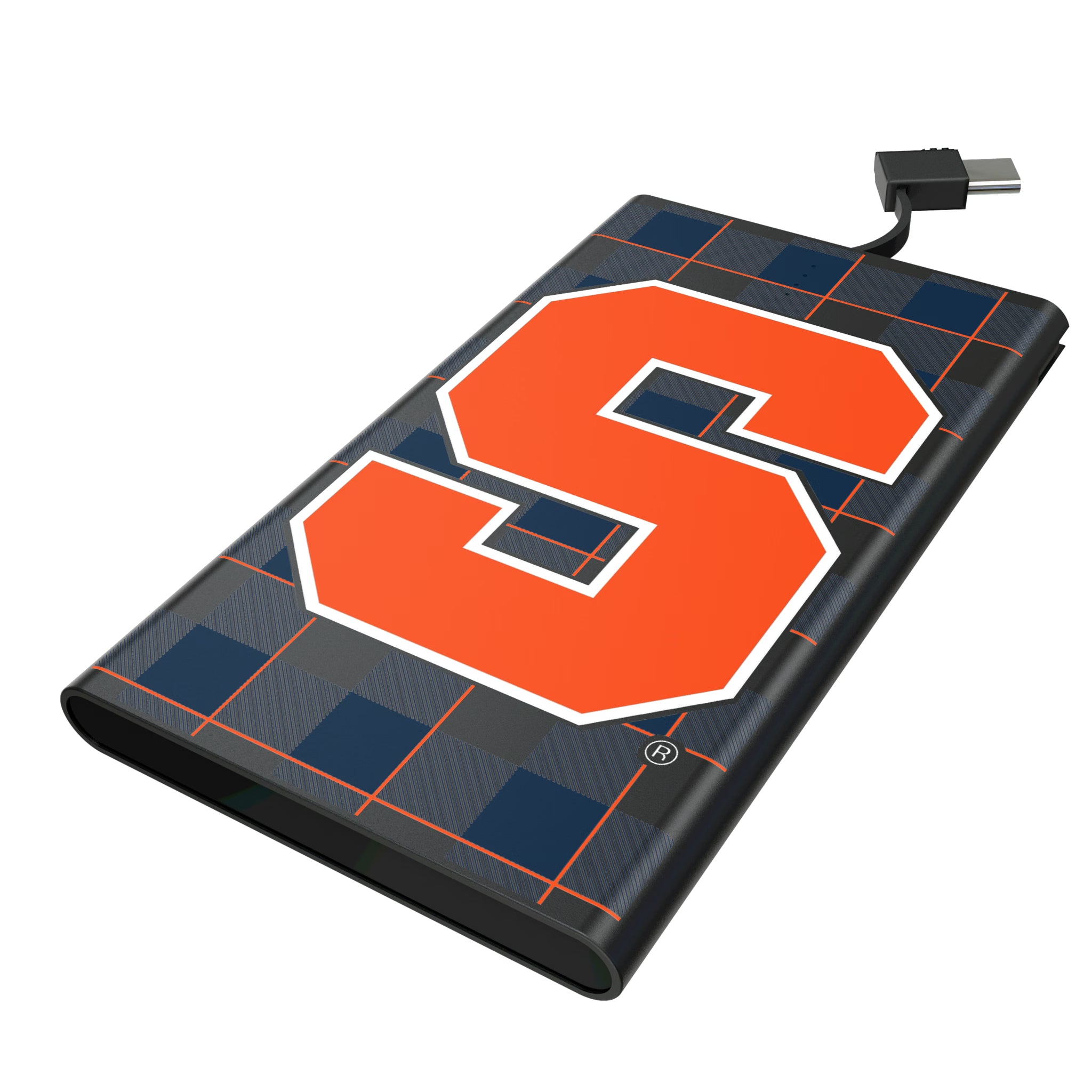 Syracuse University Orange Plaid 5000mAh Flat Powerbank