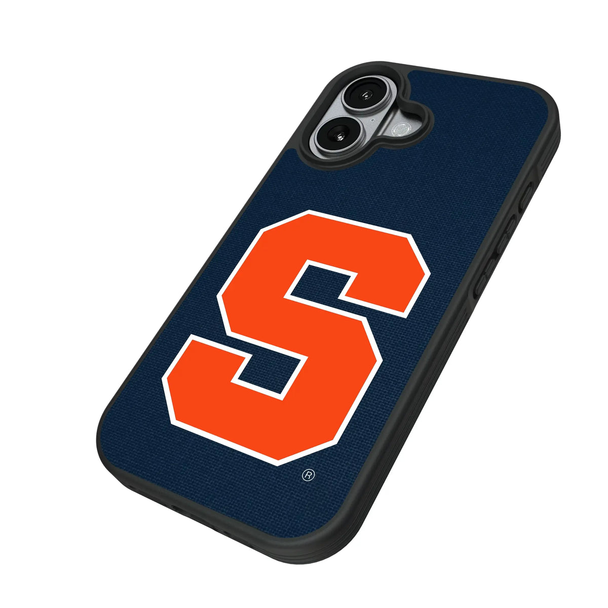 Syracuse University Orange Solid iPhone Bump Phone Case for Apple iPhone - Isometric View#Device_iPhone 17