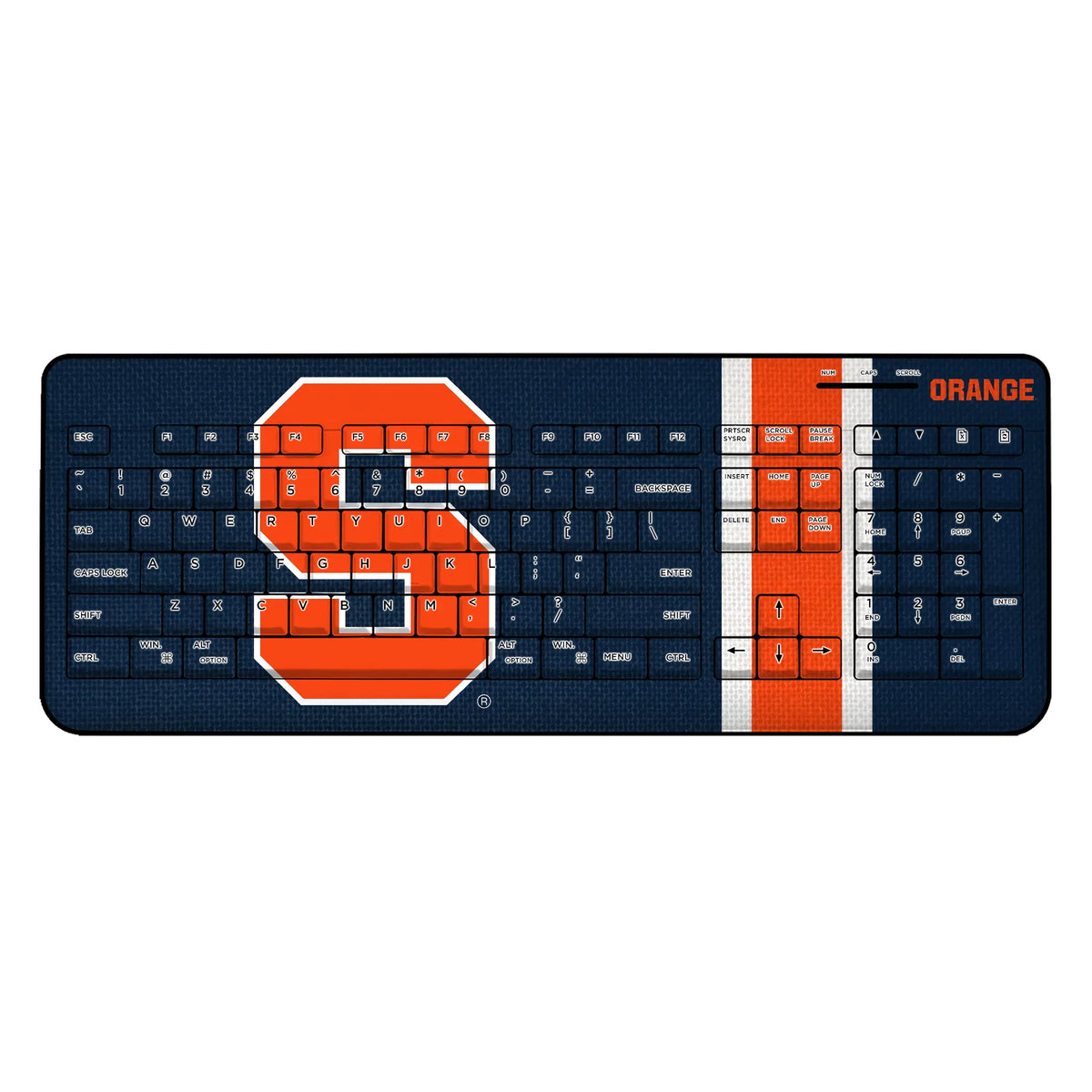 Syracuse University Orange Stripe Wireless USB Keyboard