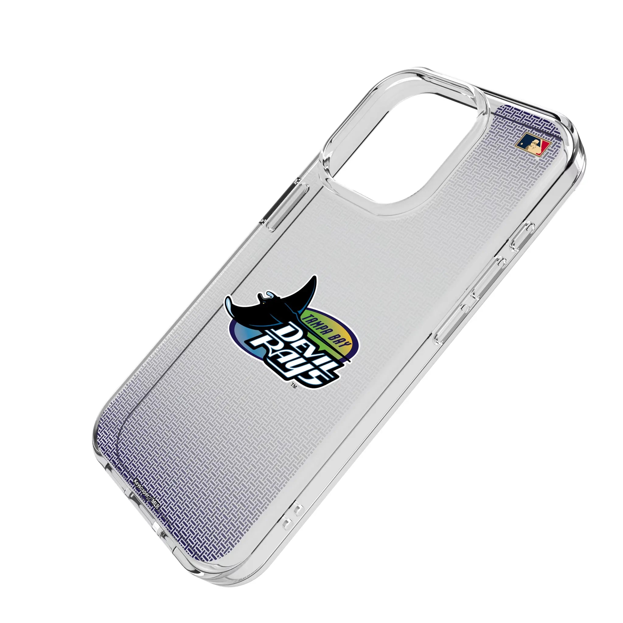 Tampa Bay 1998-2000 - Cooperstown Collection Linen iPhone Clear Phone Case for Apple iPhone - Isometric View
