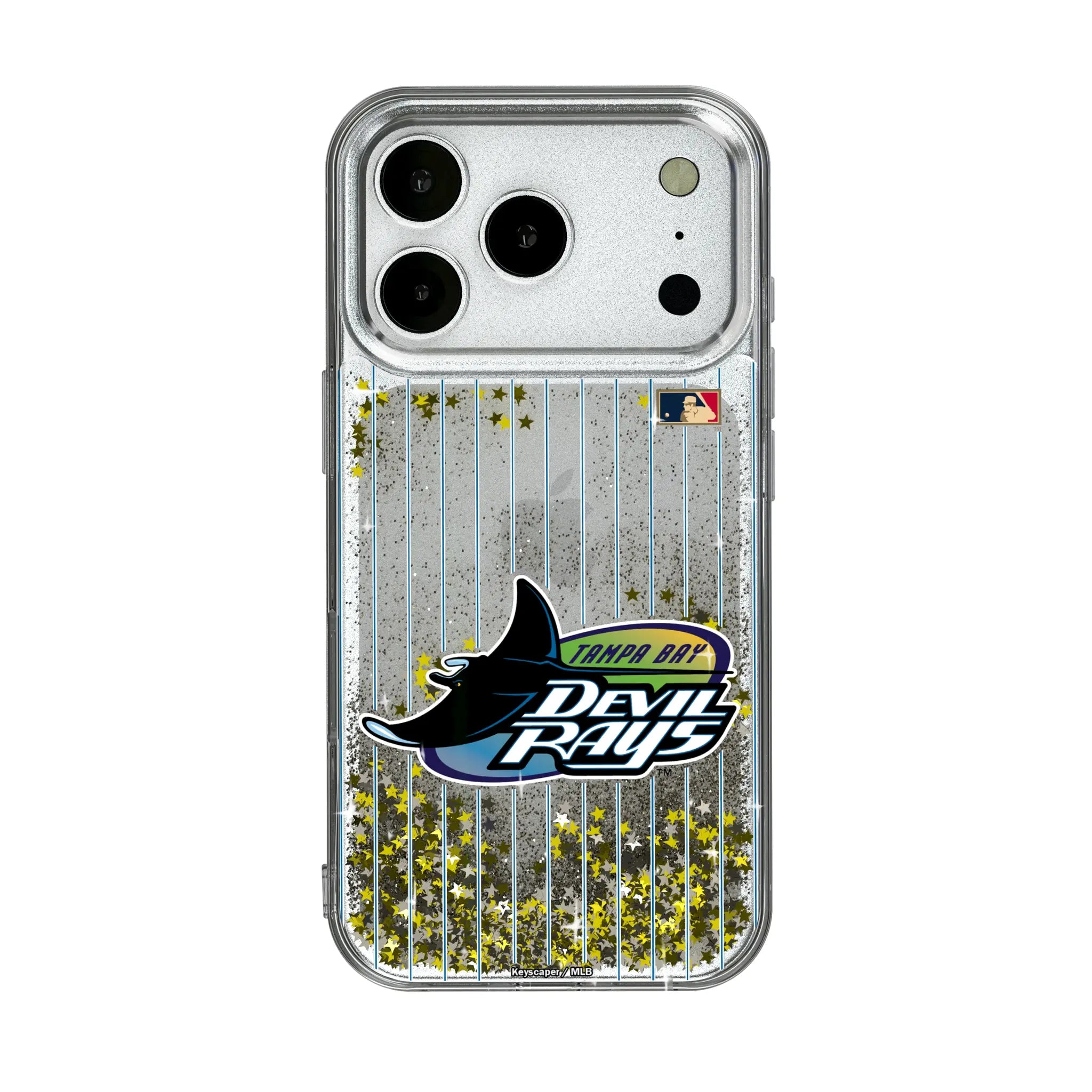 Tampa Bay 1998-2000 - Cooperstown Collection Pinstripe iPhone Glitter Phone Case for Apple iPhone