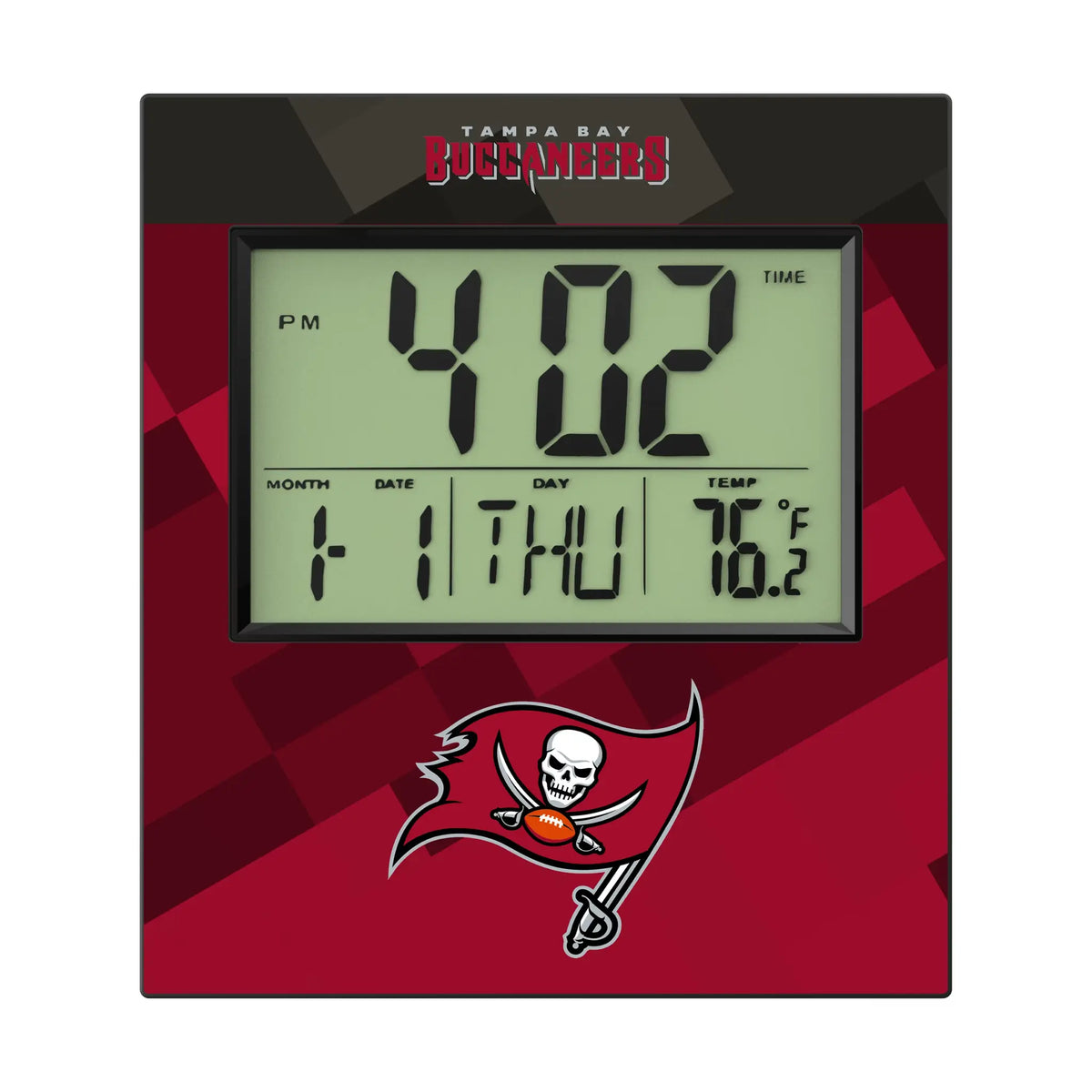 Tampa Bay Buccaneers Color Block Wall Clock
