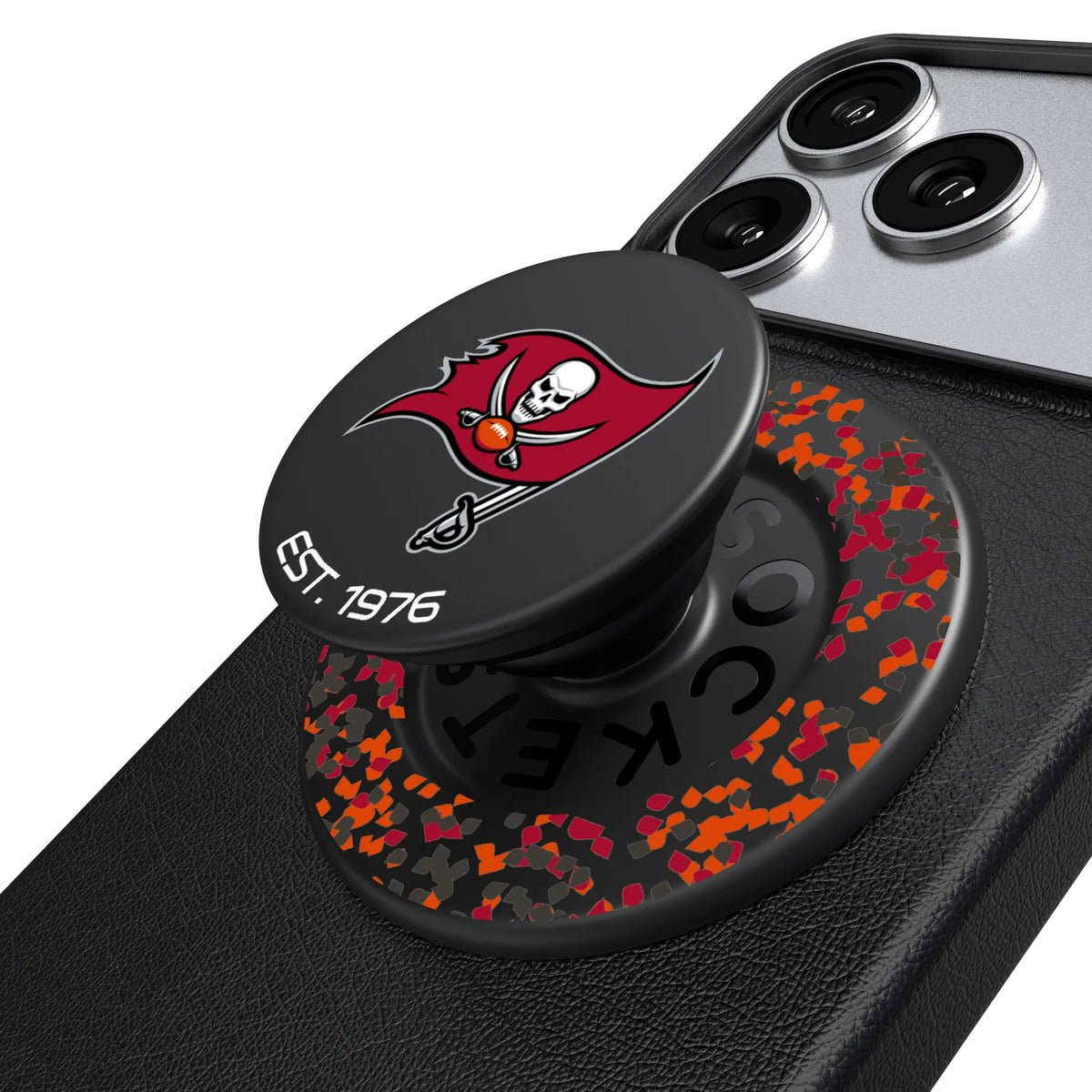 Tampa Bay Buccaneers Confetti Popsockets Round Magnetic