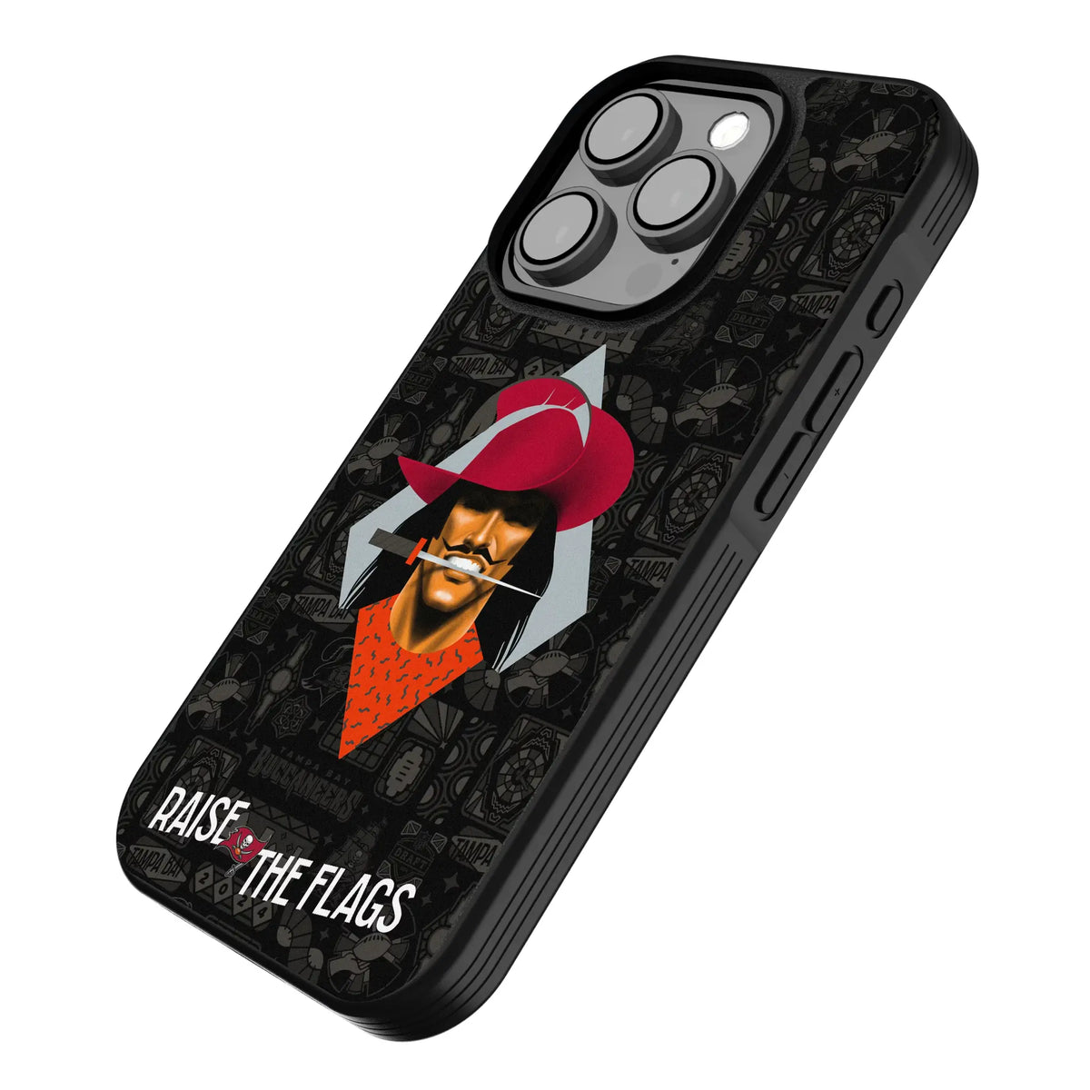 Tampa Bay Buccaneers Deco iPhone Bump Phone Case for Apple iPhone - Isometric View