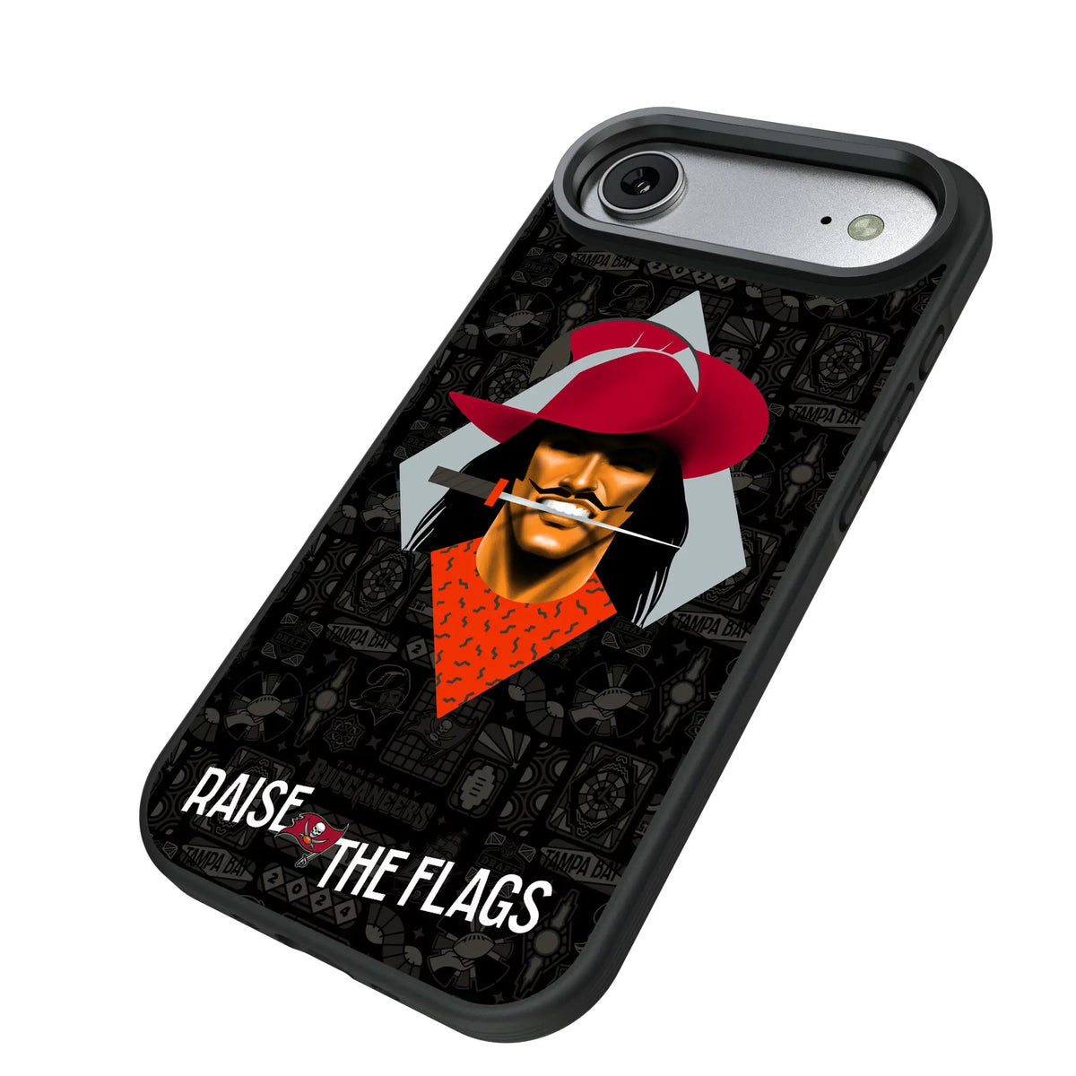Tampa Bay Buccaneers Deco iPhone Bump Phone Case for Apple iPhone - Isometric View#Device_iPhone Air