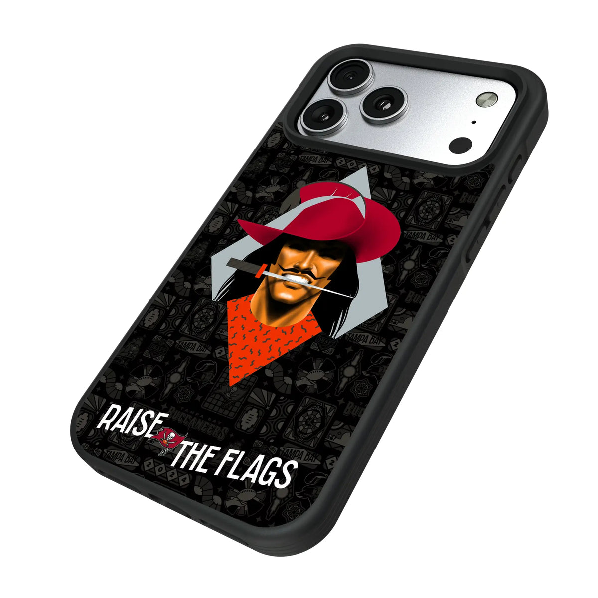 Tampa Bay Buccaneers Deco iPhone Bump Phone Case for Apple iPhone - Isometric View#Device_iPhone 17 Pro Max