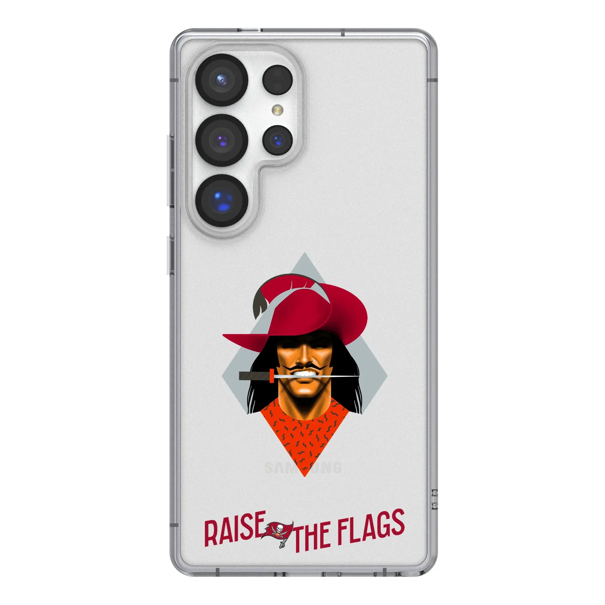Tampa Bay Buccaneers Deco Galaxy Clear Phone Case for Samsung Galaxy#Device_Galaxy S25 Ultra