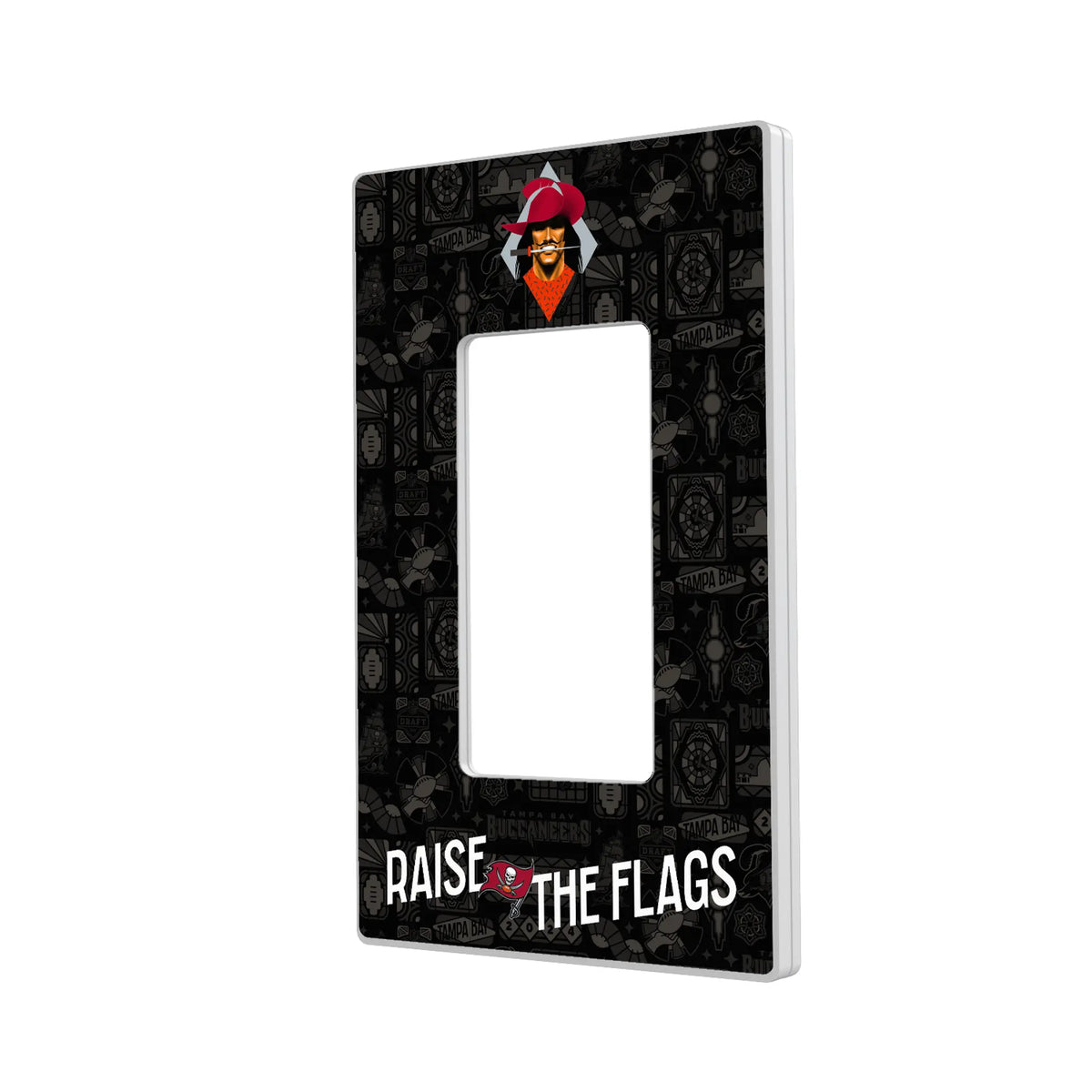 Tampa Bay Buccaneers Deco Hidden-Screw Light Switch Plate#Style_Single Rocker