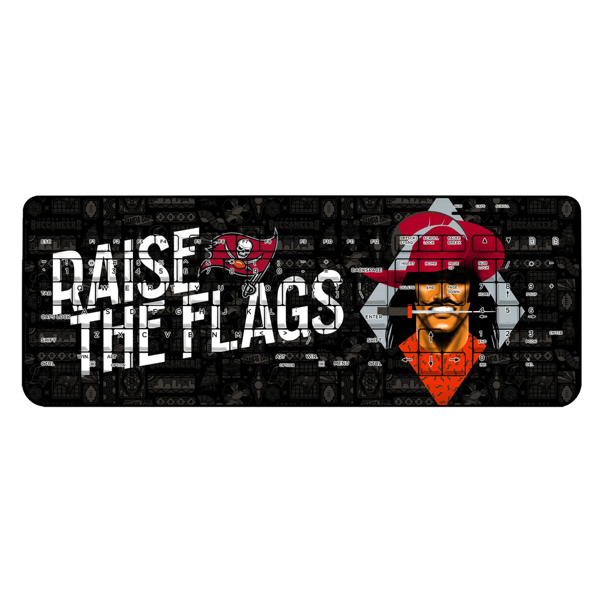 Tampa Bay Buccaneers Deco Wireless USB Keyboard