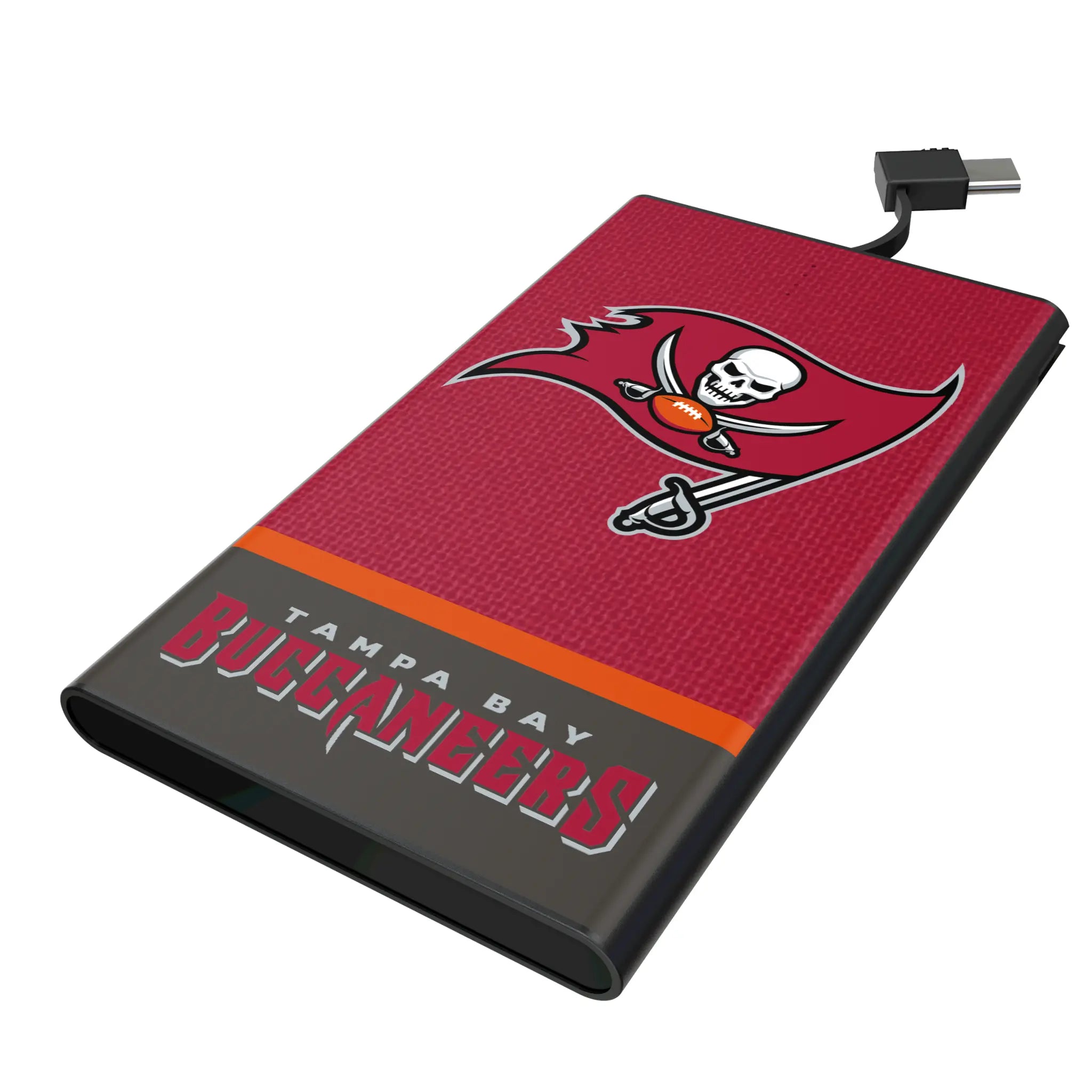 Tampa Bay Buccaneers Endzone Solid 5000mAh Flat Power Bank