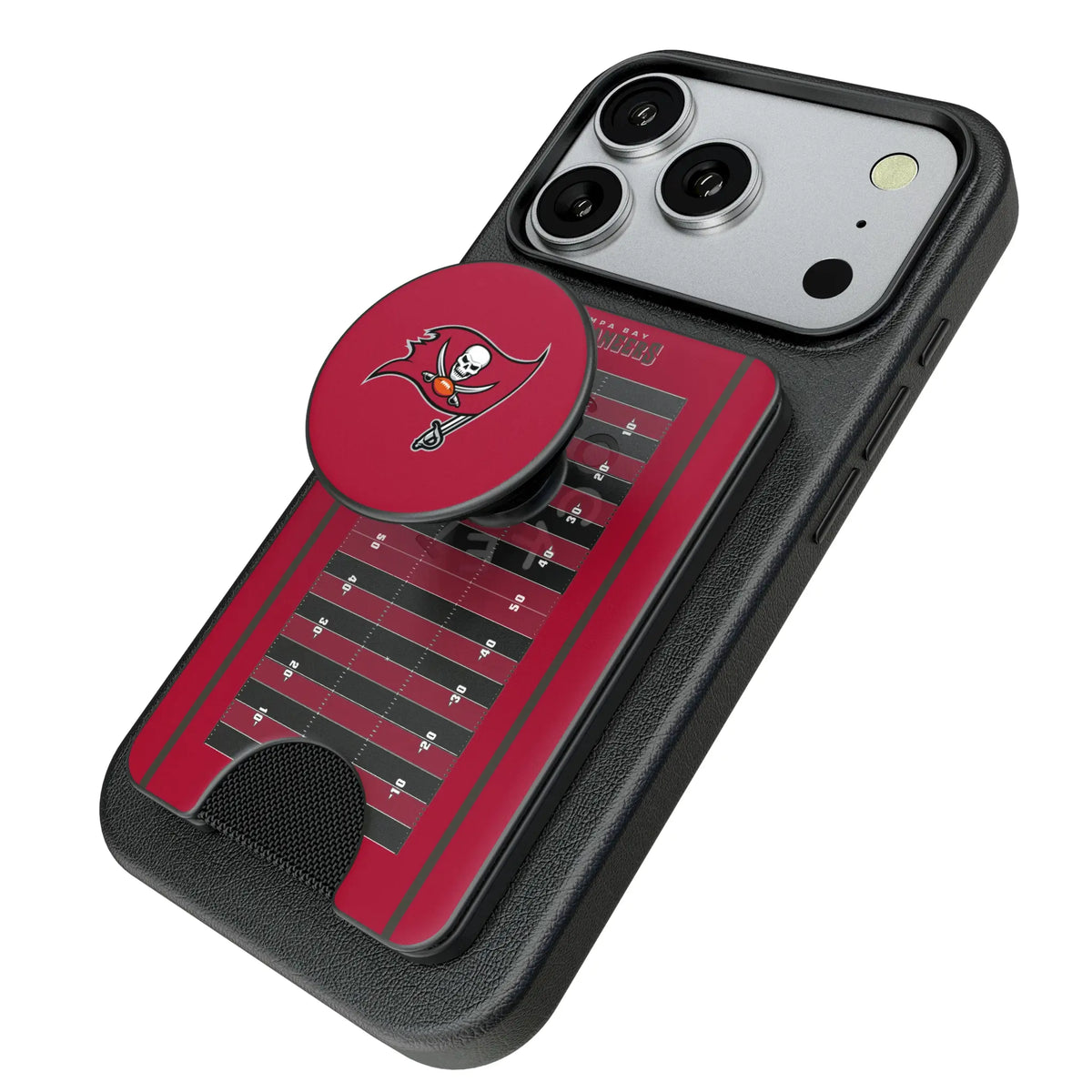 Tampa Bay Buccaneers Field Popsockets Wallet Magnetic - Isometric View