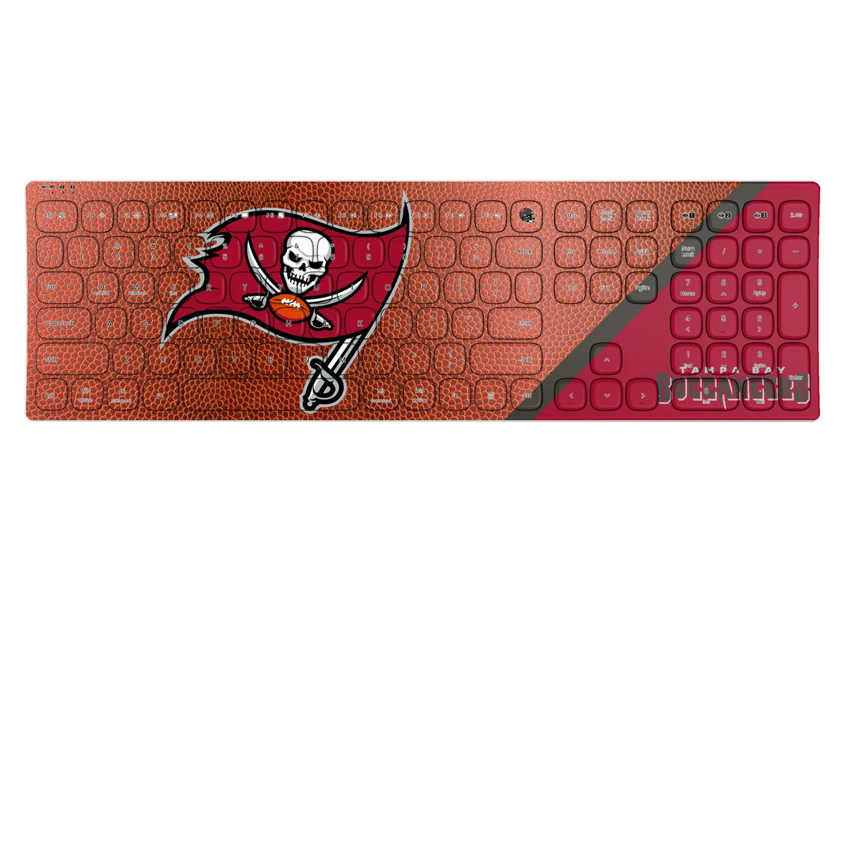 Tampa Bay Buccaneers Football KKB605 Curved Wireless Keyboard