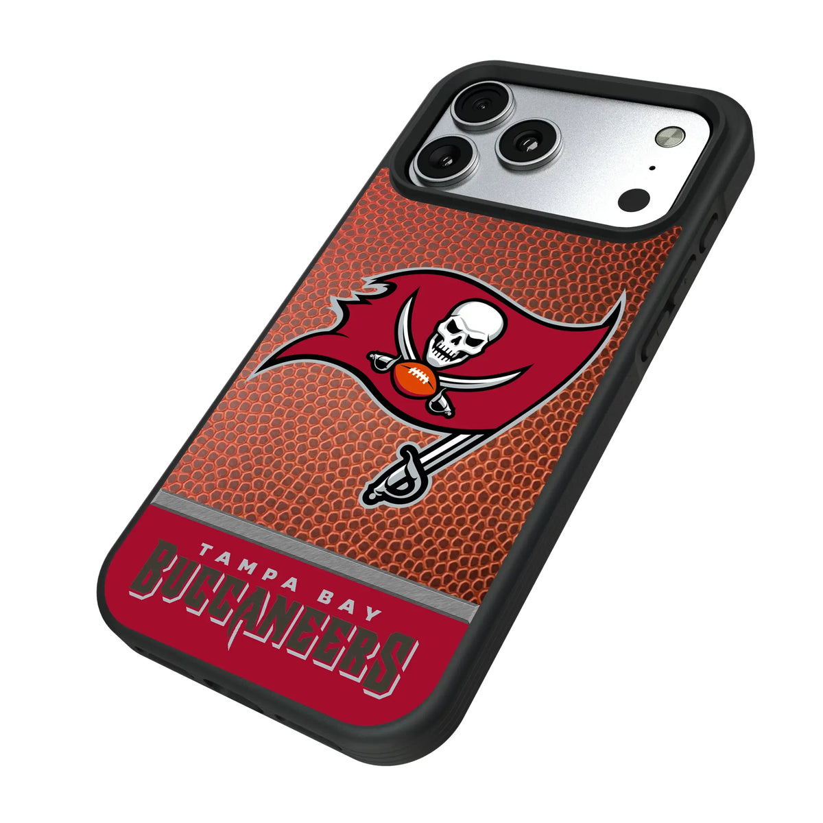 Tampa Bay Buccaneers Football Wordmark iPhone Bump Phone Case for Apple iPhone - Isometric View#Device_iPhone 17 Pro Max