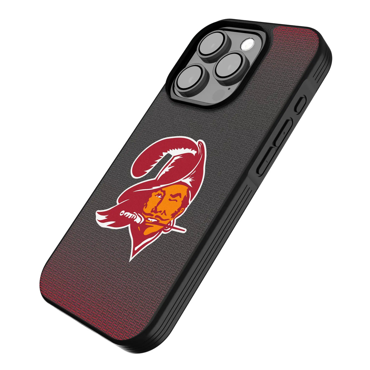 Tampa Bay Buccaneers Historic Collection Linen iPhone Bump Phone Case for Apple iPhone - Isometric View