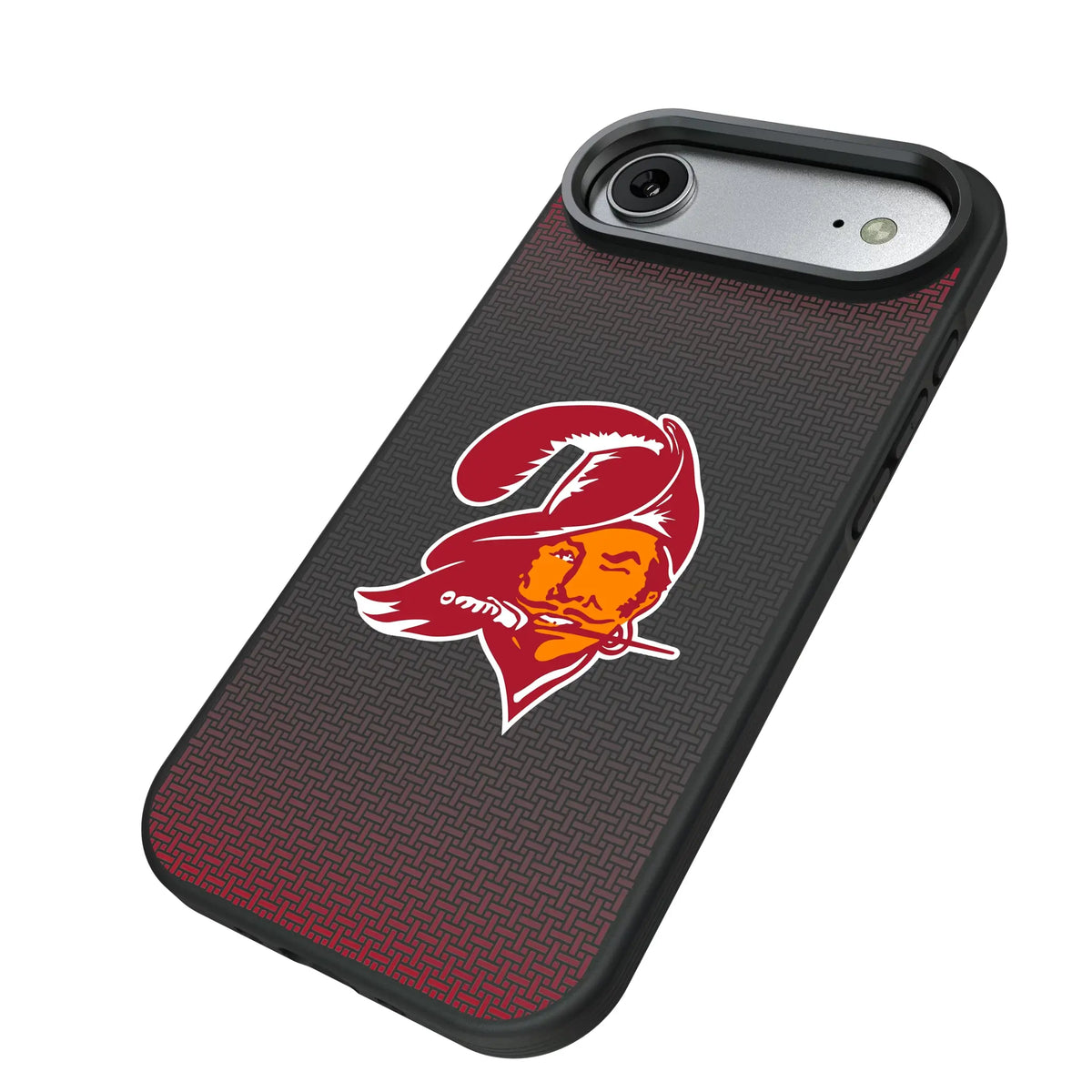 Tampa Bay Buccaneers Historic Collection Linen iPhone Bump Phone Case for Apple iPhone - Isometric View#Device_iPhone Air