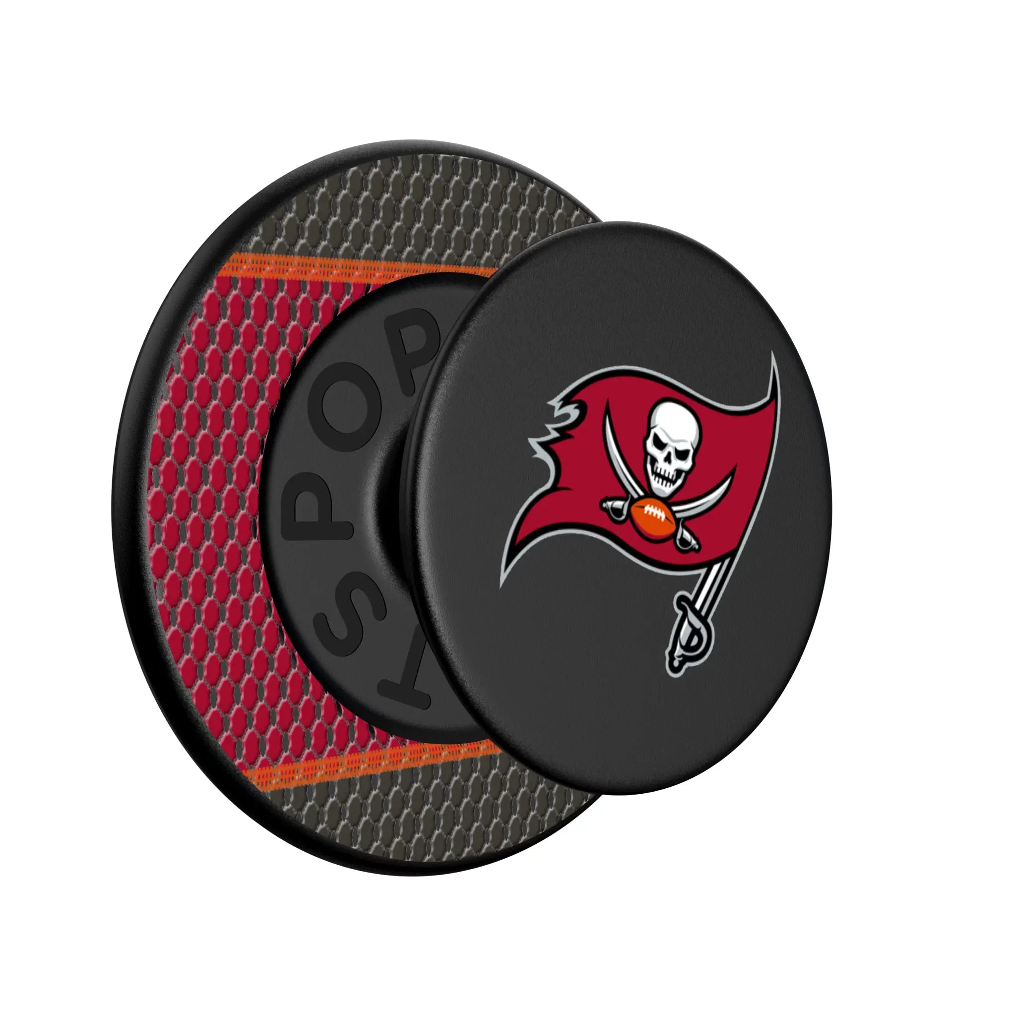 Tampa Bay Buccaneers Mesh Popsockets Round Magnetic - Isometric View