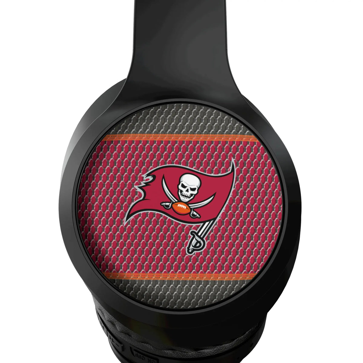 Tampa Bay Buccaneers Mesh Wireless Over-Ear Headphones With Case - Detail