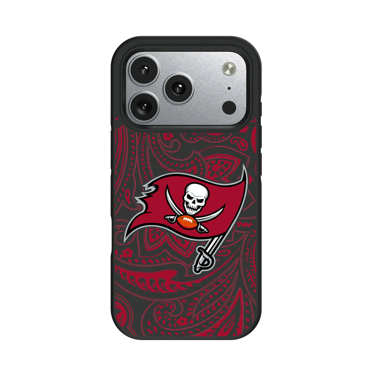 Tampa Bay Buccaneers Paisley iPhone Bump Phone Case for Apple iPhone#Device_iPhone 17 Pro