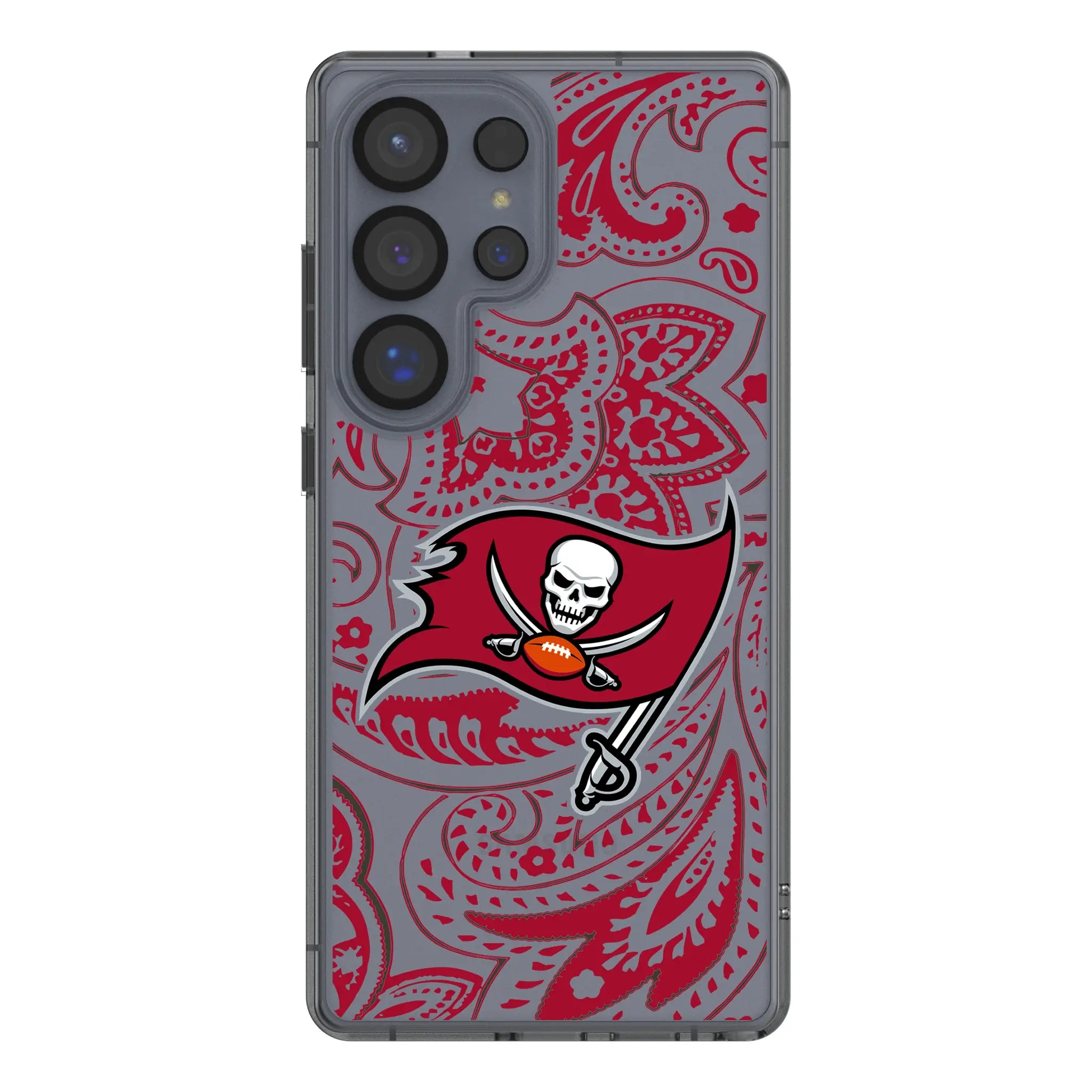 Tampa Bay Buccaneers Paisley Galaxy Clear Phone Case for Samsung Galaxy#Device_Galaxy S25 Ultra